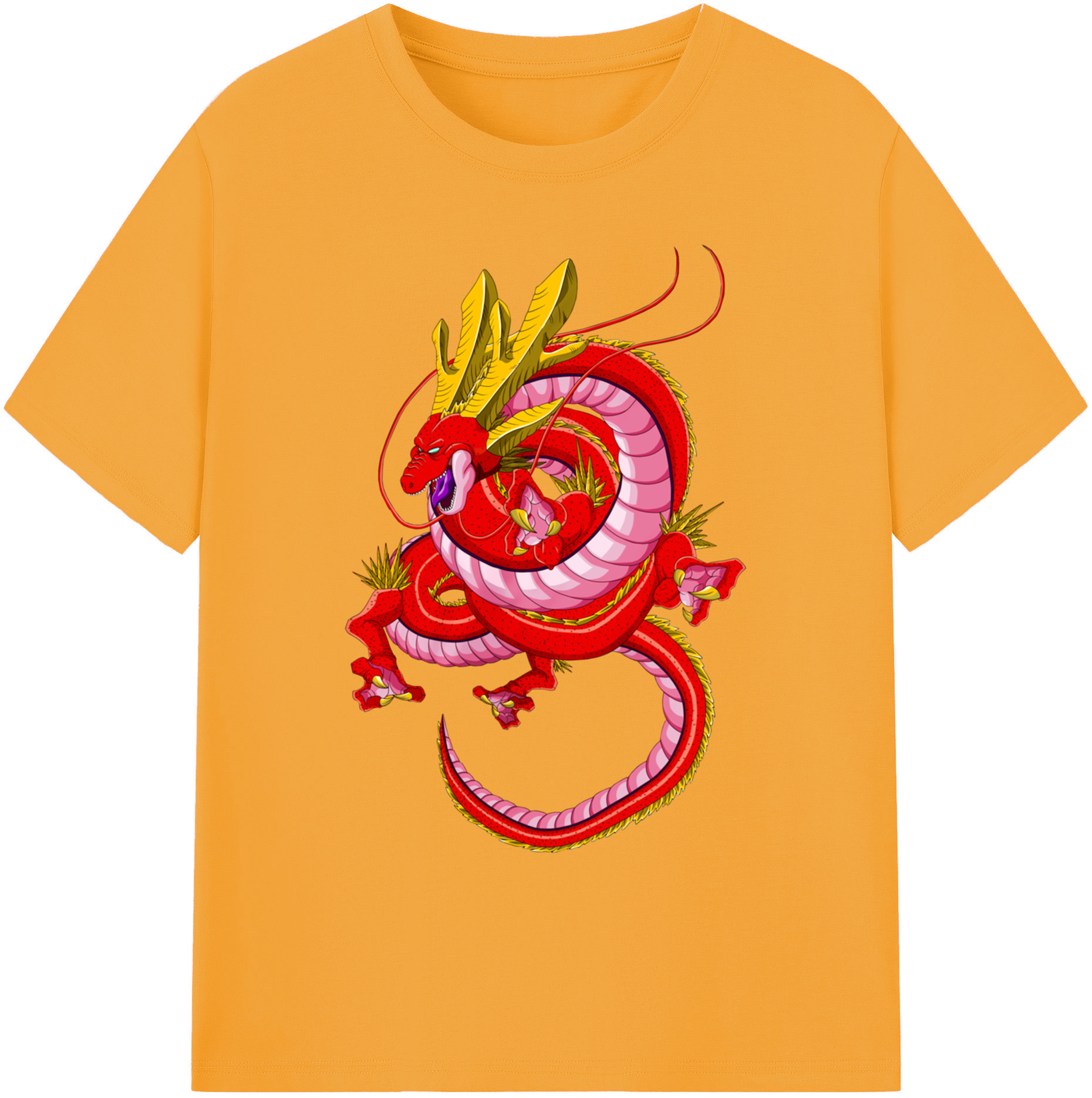 （画像用） ドラゴンボール 神龍 シェンロン DRAGON BALL Shenron 綿100％ メンズ半袖Tシャツ｜肌触りやわらか＆通気性