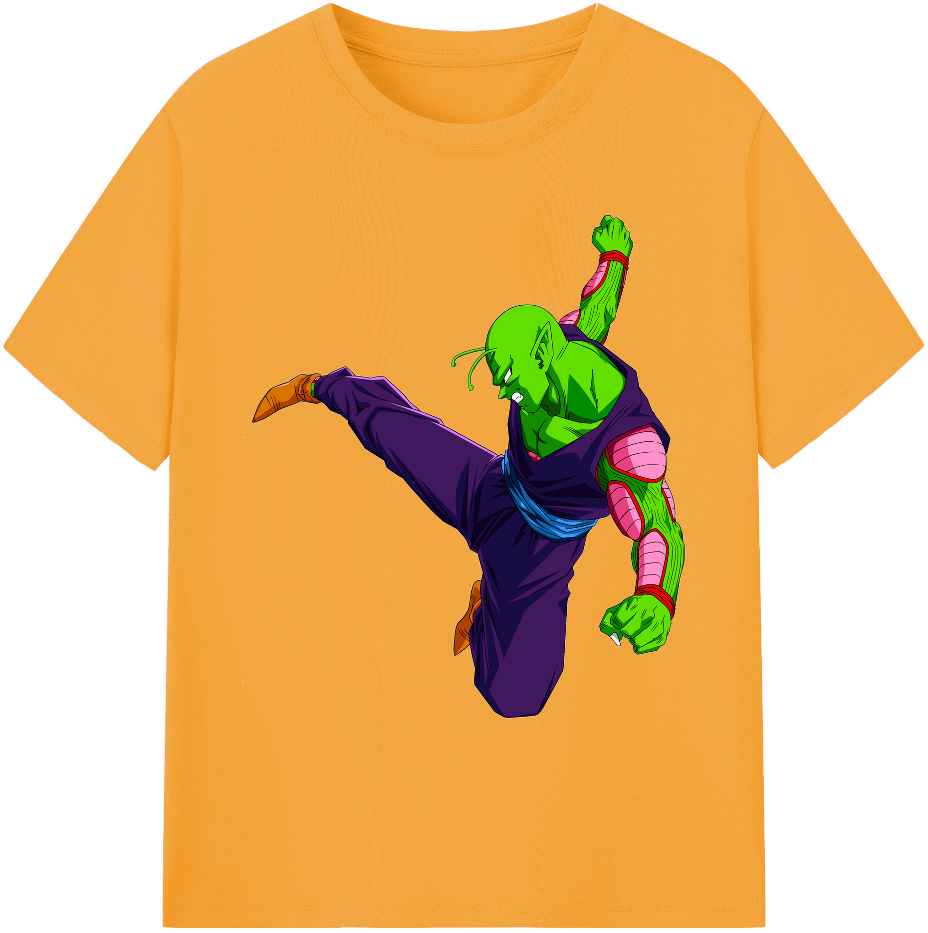 （画像用） ドラゴンボール ピッコロ DRAGON BALL Piccolo 綿100％ メンズ半袖Tシャツ｜肌触りやわらか＆通気性