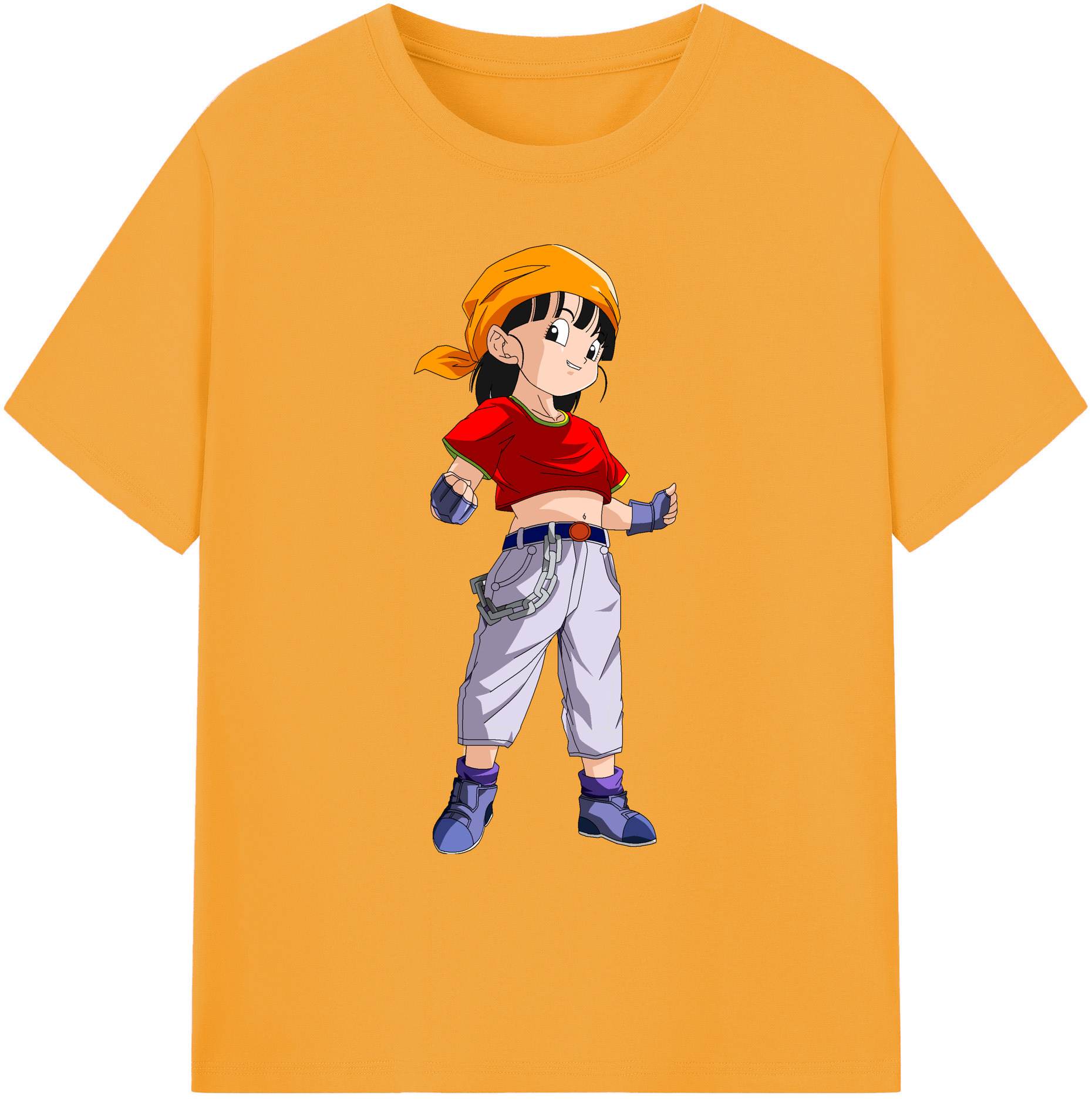 （画像用） ドラゴンボール パン DRAGON BALL Pan 綿100％ メンズ半袖Tシャツ｜肌触りやわらか＆通気性