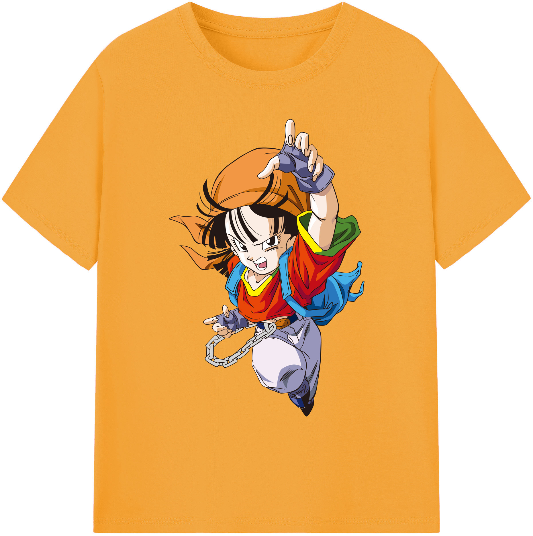 （画像用） ドラゴンボール パン DRAGON BALL Pan 綿100％ メンズ半袖Tシャツ｜肌触りやわらか＆通気性