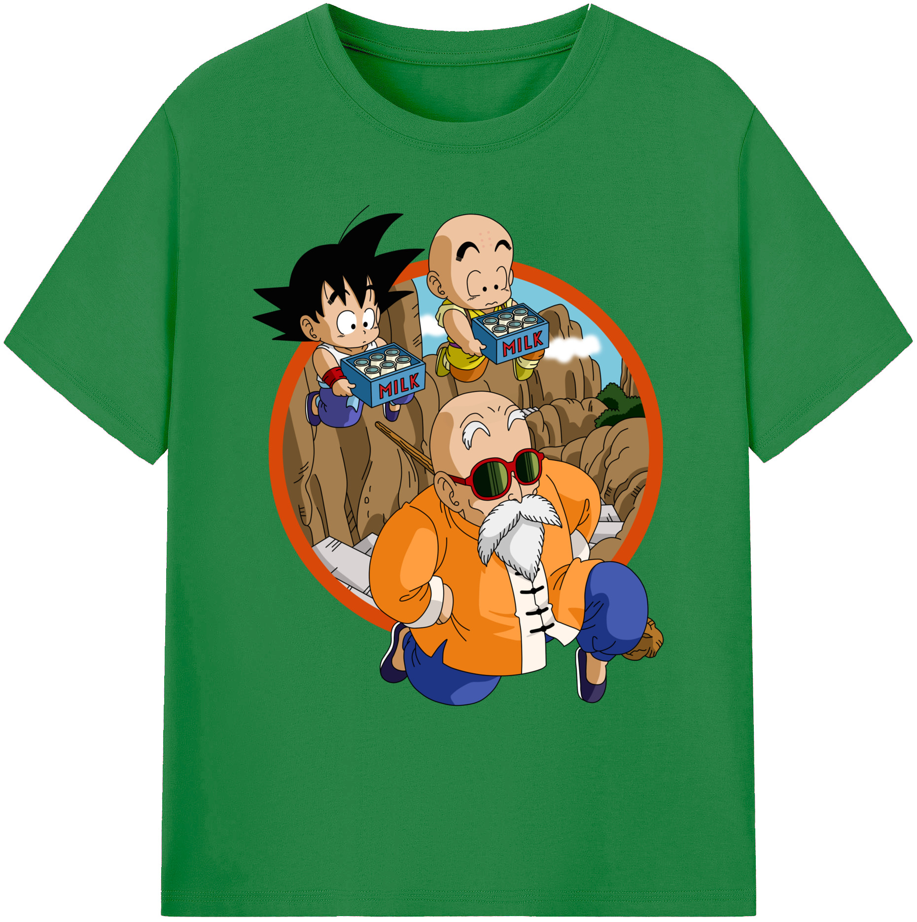 （画像用） ドラゴンボール 亀仙人（かめせんにん） DRAGON BALL Master Roshi Kame Sennin 綿100％ メンズ半袖Tシャツ｜肌触りやわらか＆通気性