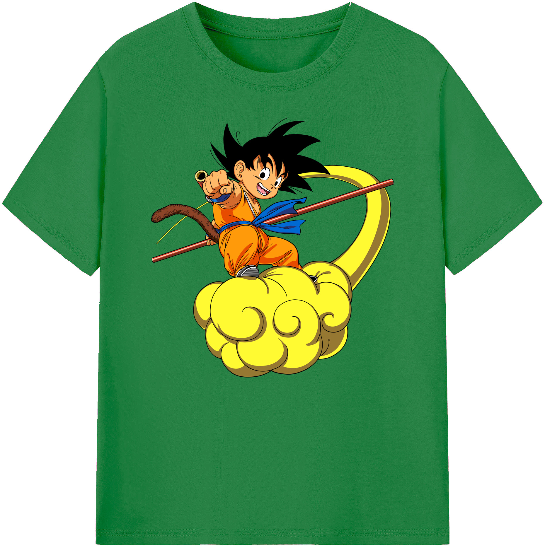 （画像用） ドラゴンボール 孫悟空（そん ごくう）Son Goku カカロット DRAGON BALL Kakarotto 綿100％ メンズ半袖Tシャツ｜肌触りやわらか＆通気性