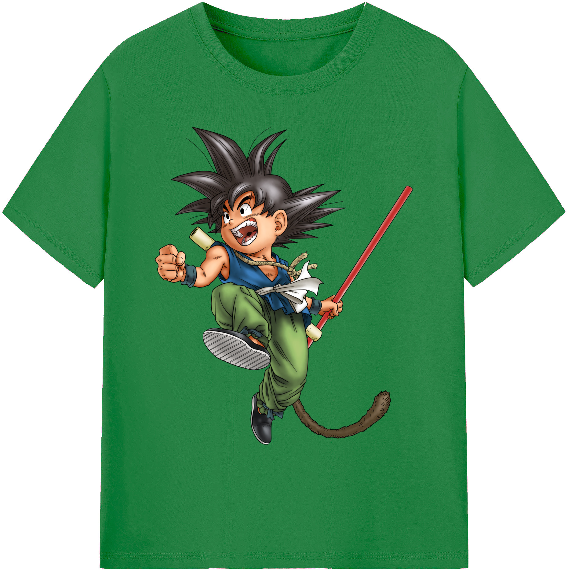 （画像用） ドラゴンボール 孫悟空（そん ごくう）Son Goku カカロット DRAGON BALL Kakarotto 綿100％ メンズ半袖Tシャツ｜肌触りやわらか＆通気性