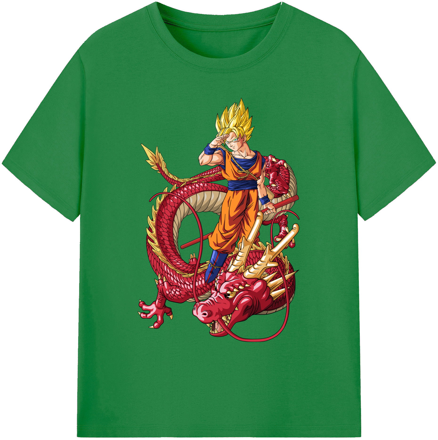 （画像用） ドラゴンボール 孫悟空（そん ごくう）Son Goku カカロット DRAGON BALL Kakarotto 綿100％ メンズ半袖Tシャツ｜肌触りやわらか＆通気性