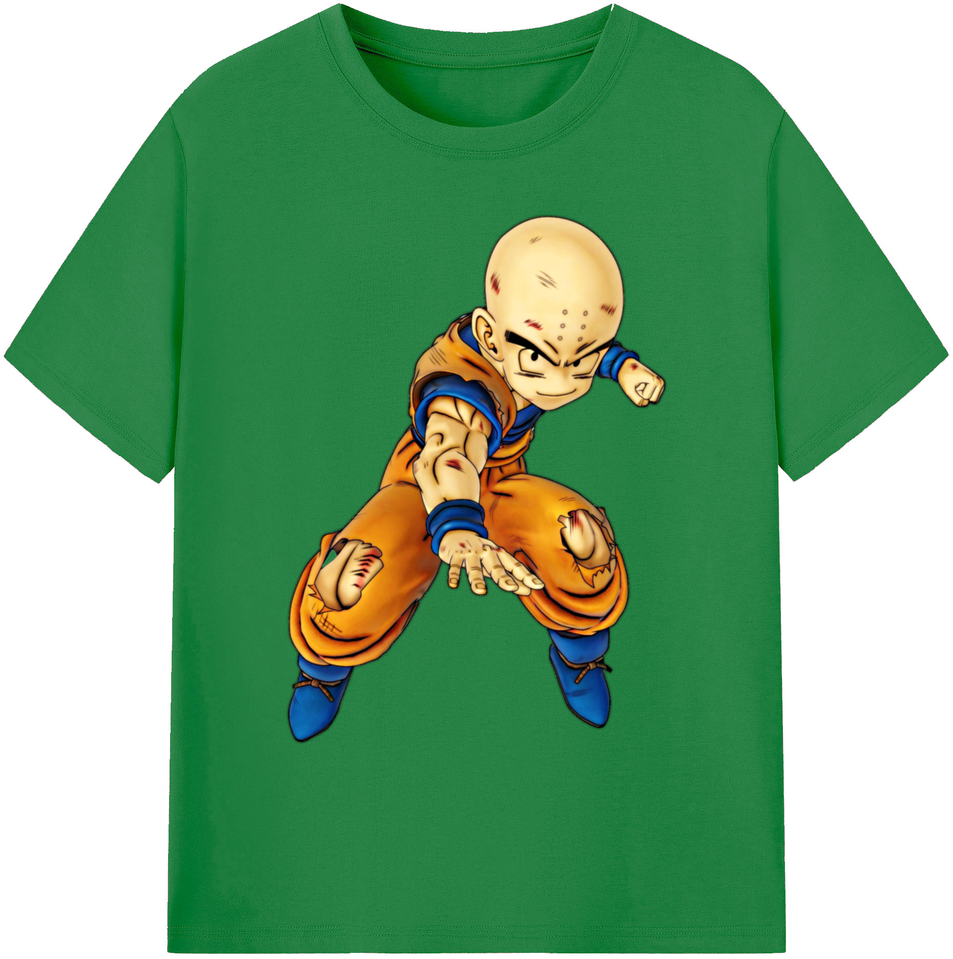 （画像用） ドラゴンボール クリリン DRAGON BALL krillin 綿100％ メンズ半袖Tシャツ｜肌触りやわらか＆通気性