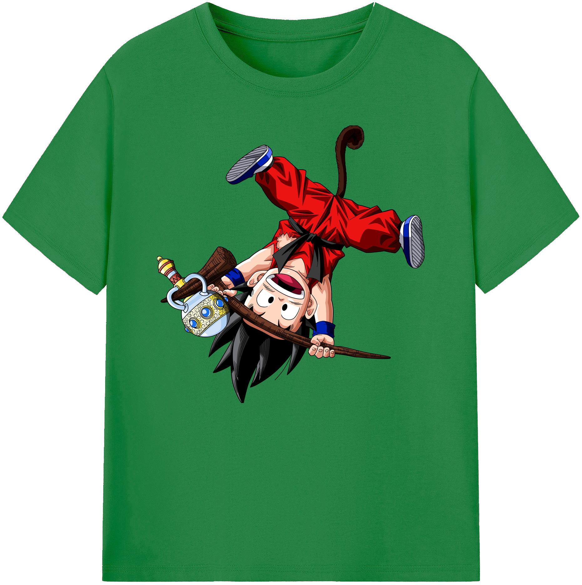 （画像用） ドラゴンボール 孫悟空（そん ごくう）Son Goku カカロット DRAGON BALL Kakarotto 綿100％ メンズ半袖Tシャツ｜肌触りやわらか＆通気性