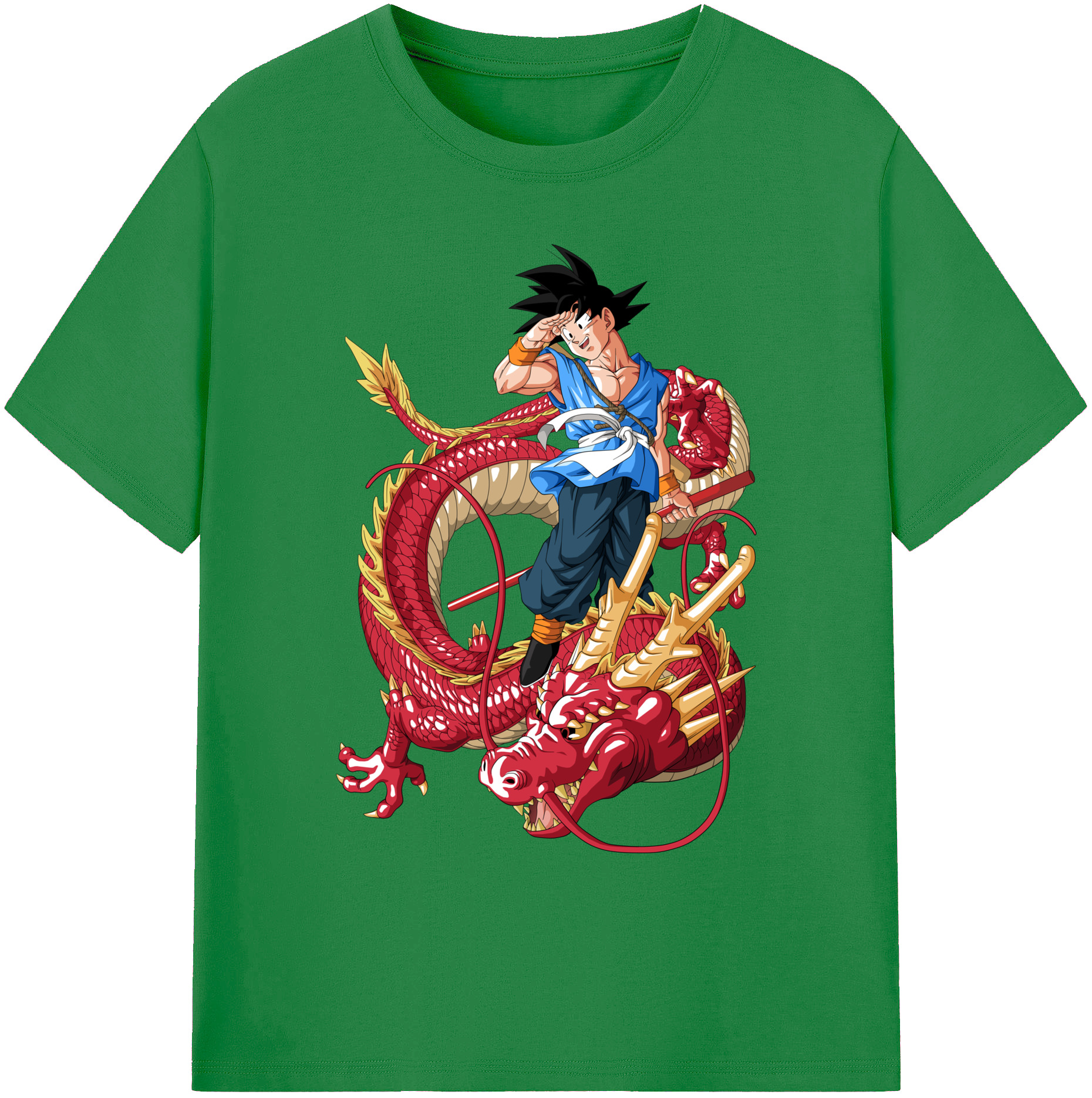 （画像用） ドラゴンボール 孫悟空（そん ごくう）Son Goku カカロット DRAGON BALL Kakarotto 綿100％ メンズ半袖Tシャツ｜肌触りやわらか＆通気性