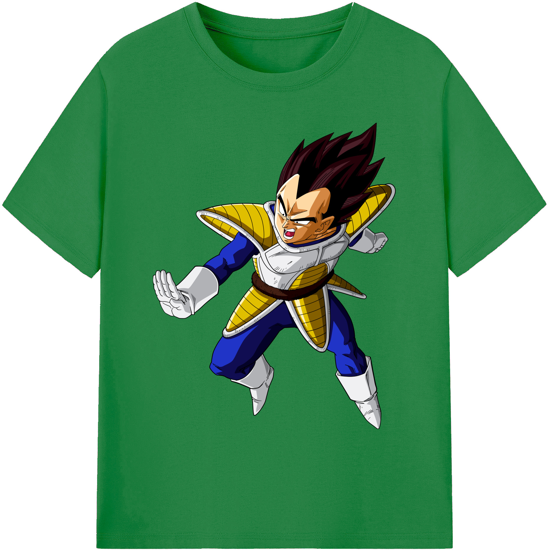 （画像用） ドラゴンボール ベジータ四世（Bejīta Yonsei）DRAGON BALL Vegeta IV 綿100％ メンズ半袖Tシャツ｜肌触りやわらか＆通気性