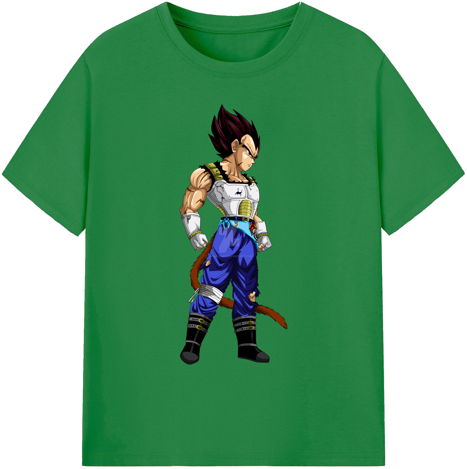 （画像用） ドラゴンボール ベジータ四世（Bejīta Yonsei）DRAGON BALL Vegeta IV 綿100％ メンズ半袖Tシャツ｜肌触りやわらか＆通気性