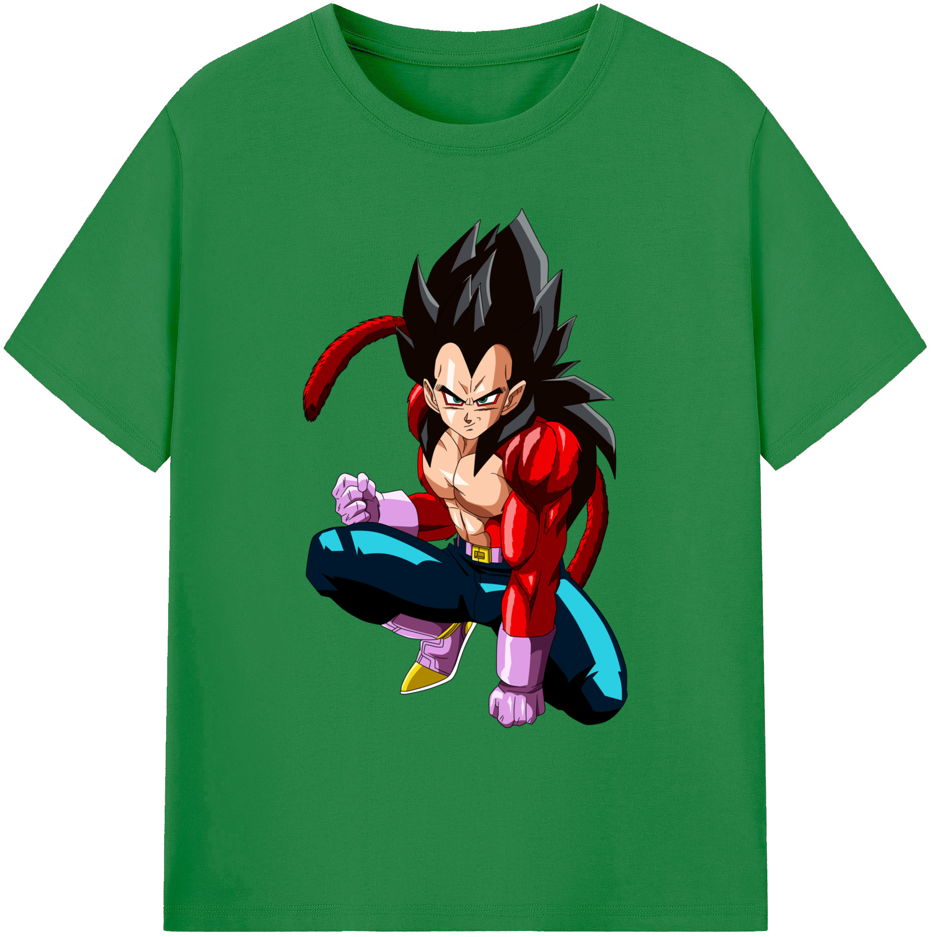 （画像用） ドラゴンボール ベジータ四世（Bejīta Yonsei）DRAGON BALL Vegeta IV 綿100％ メンズ半袖Tシャツ｜肌触りやわらか＆通気性