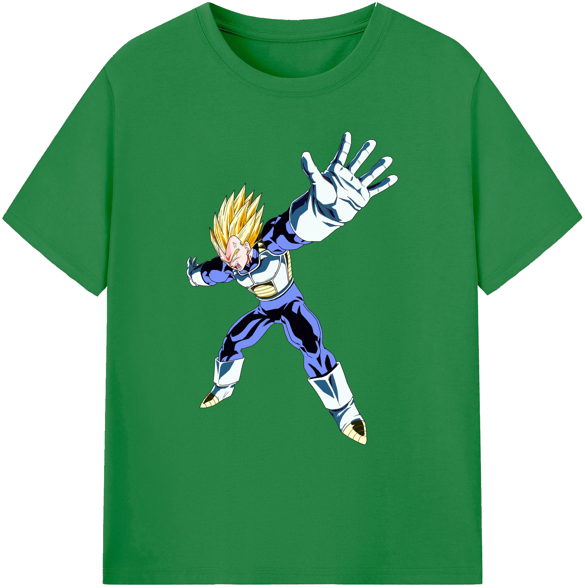 （画像用） ドラゴンボール ベジータ四世（Bejīta Yonsei）DRAGON BALL Vegeta IV 綿100％ メンズ半袖Tシャツ｜肌触りやわらか＆通気性