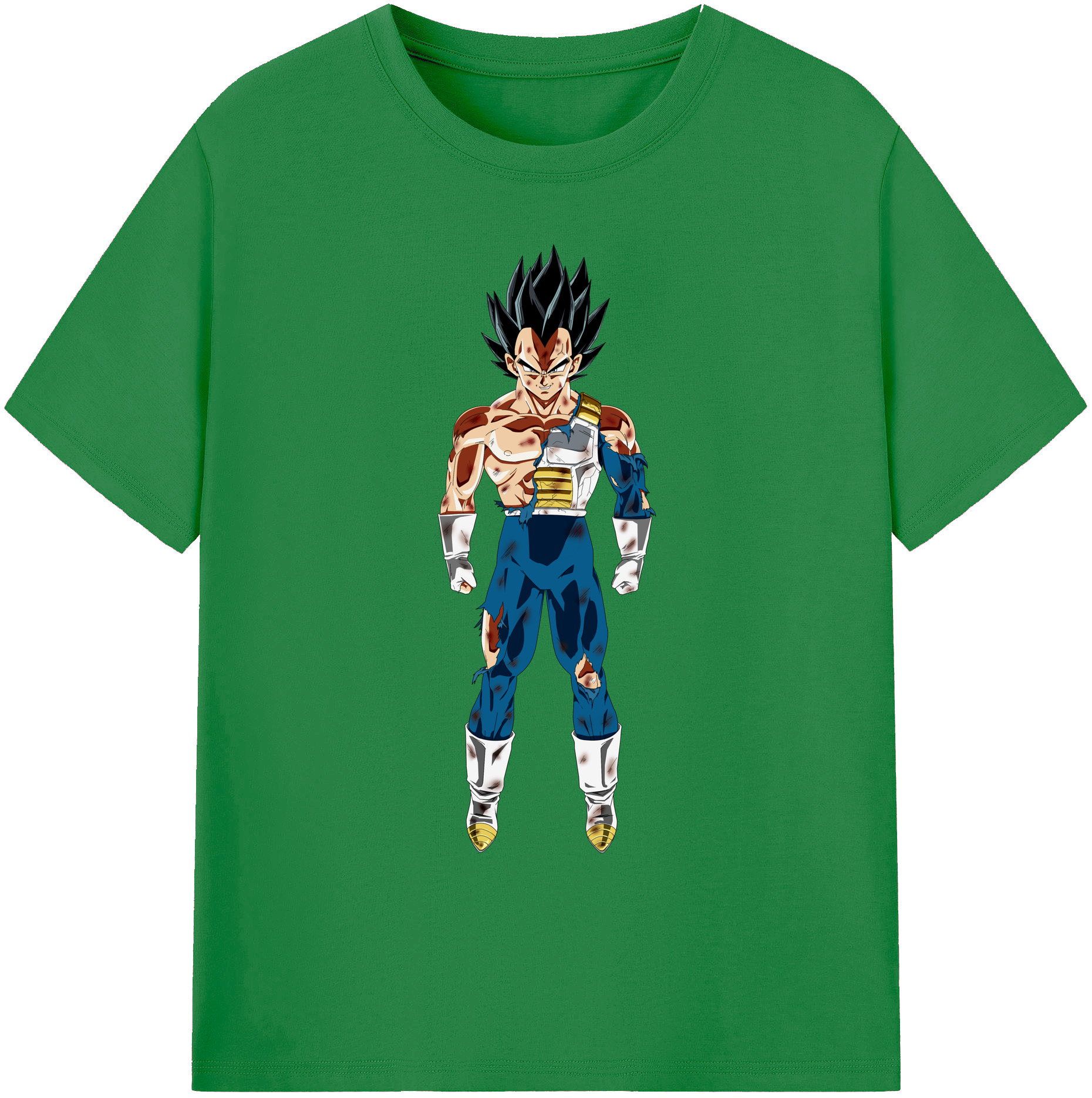 （画像用） ドラゴンボール ベジータ四世（Bejīta Yonsei）DRAGON BALL Vegeta IV 綿100％ メンズ半袖Tシャツ｜肌触りやわらか＆通気性