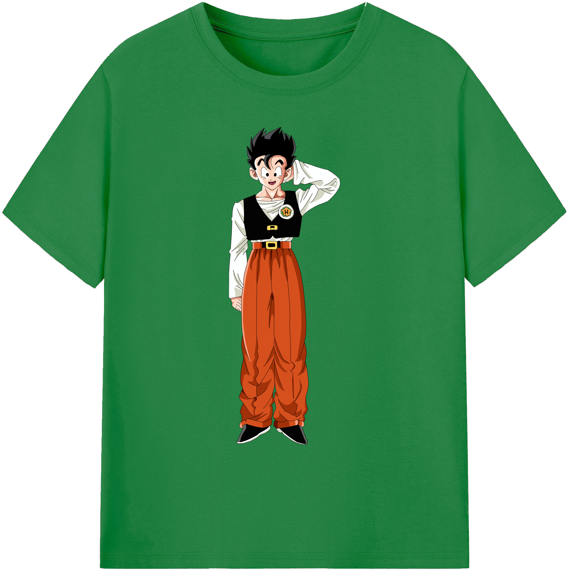 （画像用） ドラゴンボール 孫 悟飯（そんごはん）DRAGON BALL Son Gohan 綿100％ メンズ半袖Tシャツ｜肌触りやわらか＆通気性