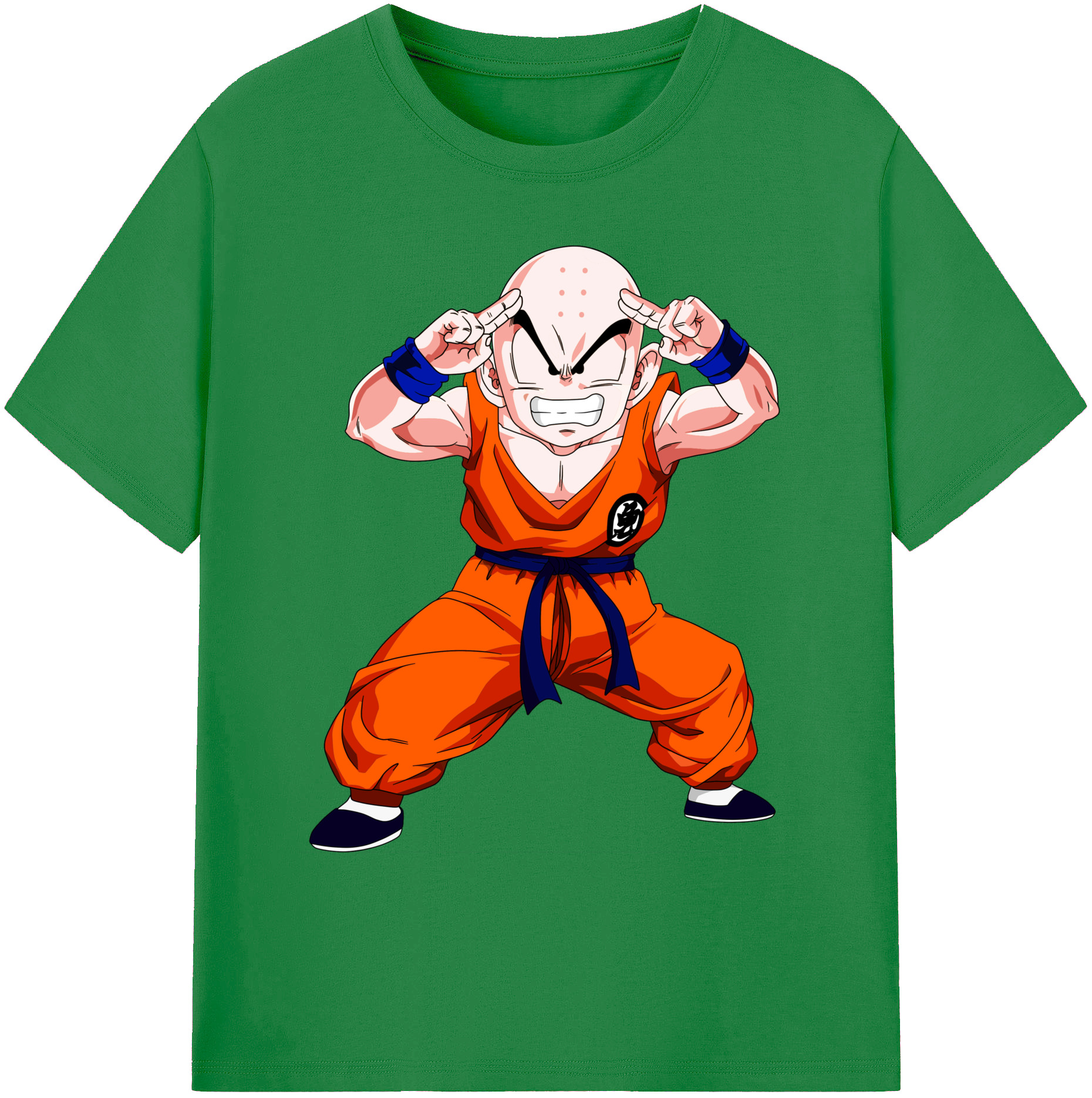 （画像用） ドラゴンボール クリリン DRAGON BALL krillin 綿100％ メンズ半袖Tシャツ｜肌触りやわらか＆通気性