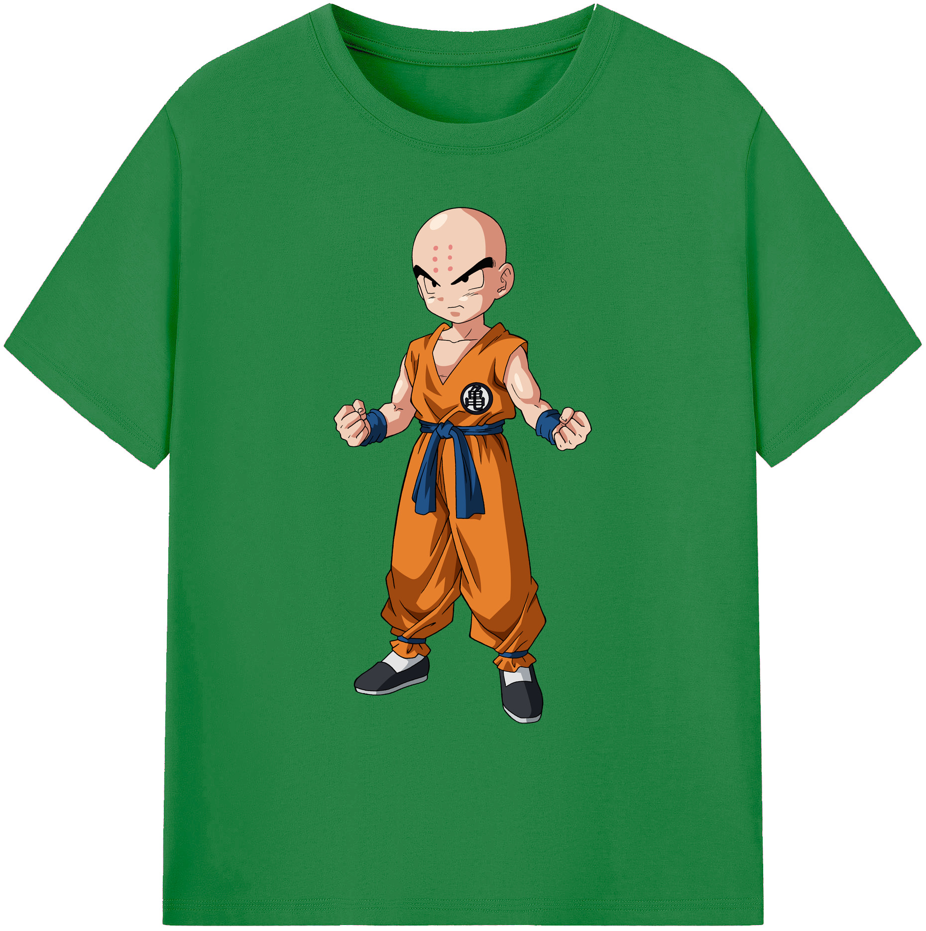 （画像用） ドラゴンボール クリリン DRAGON BALL krillin 綿100％ メンズ半袖Tシャツ｜肌触りやわらか＆通気性