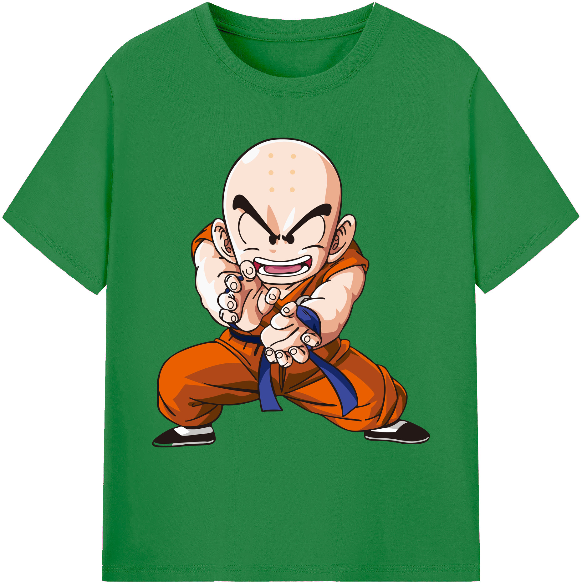 （画像用） ドラゴンボール クリリン DRAGON BALL krillin 綿100％ メンズ半袖Tシャツ｜肌触りやわらか＆通気性