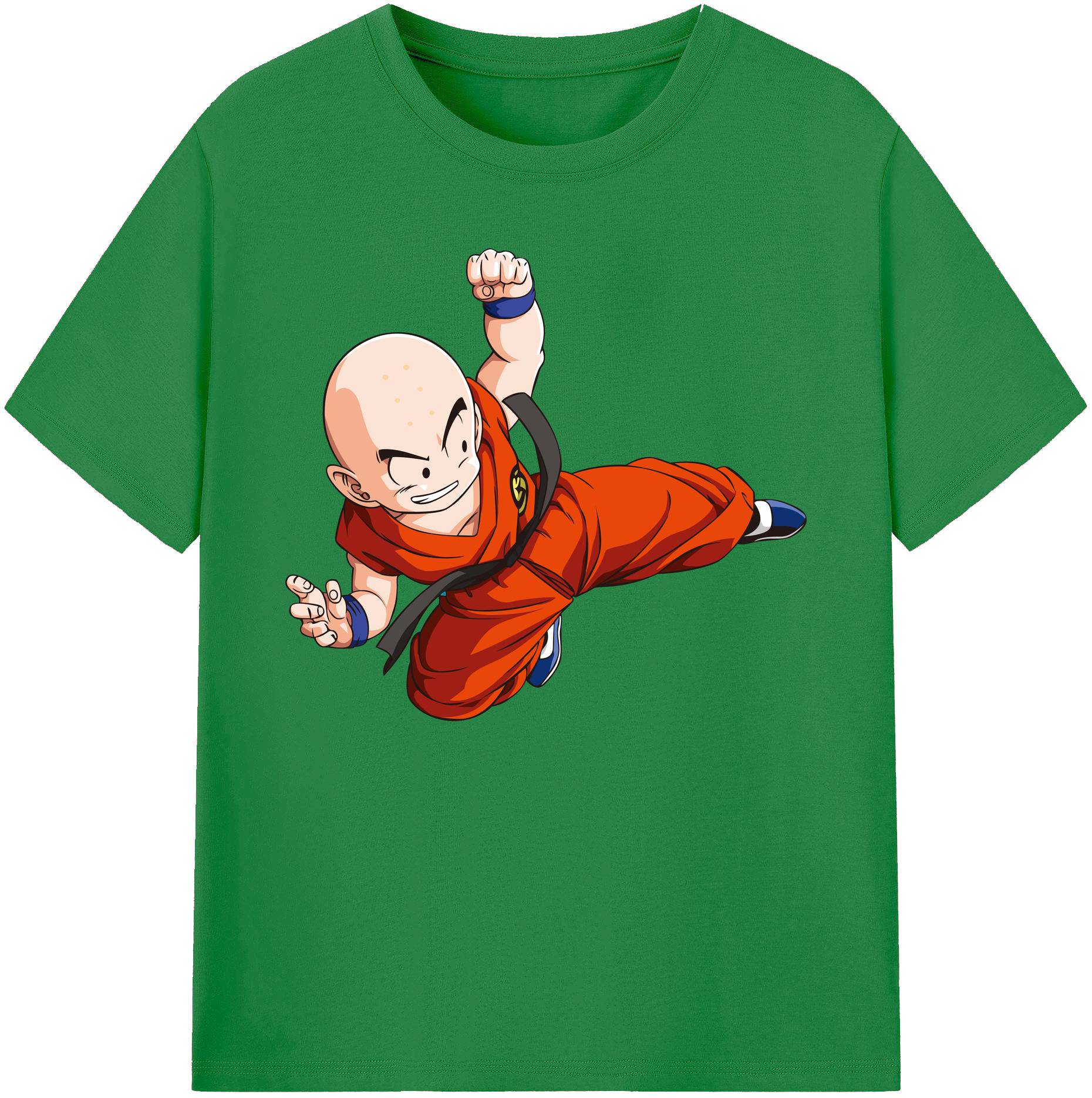 （画像用） ドラゴンボール クリリン DRAGON BALL krillin 綿100％ メンズ半袖Tシャツ｜肌触りやわらか＆通気性