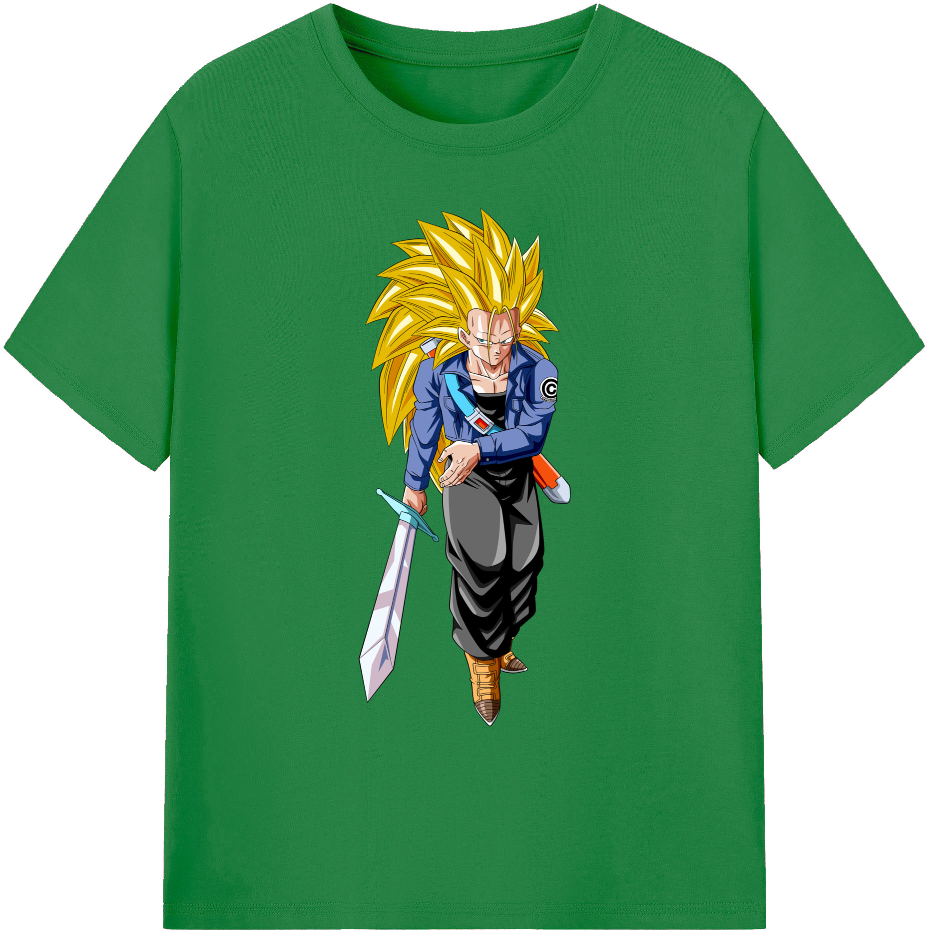 （画像用） ドラゴンボール トランクス（Torankusu）DRAGON BALL Trunks 綿100％ メンズ半袖Tシャツ｜肌触りやわらか＆通気性