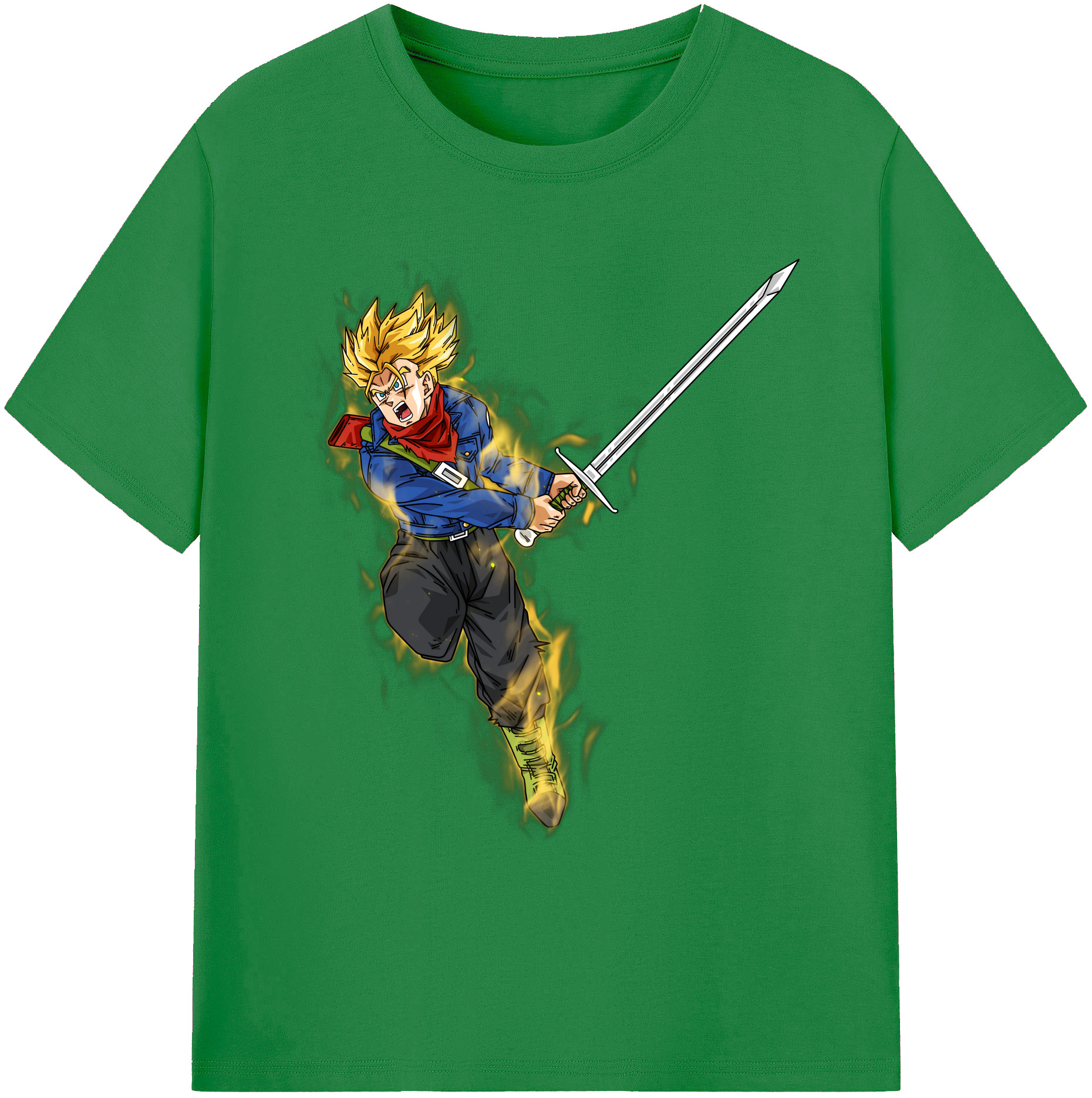 （画像用） ドラゴンボール トランクス（Torankusu）DRAGON BALL Trunks 綿100％ メンズ半袖Tシャツ｜肌触りやわらか＆通気性