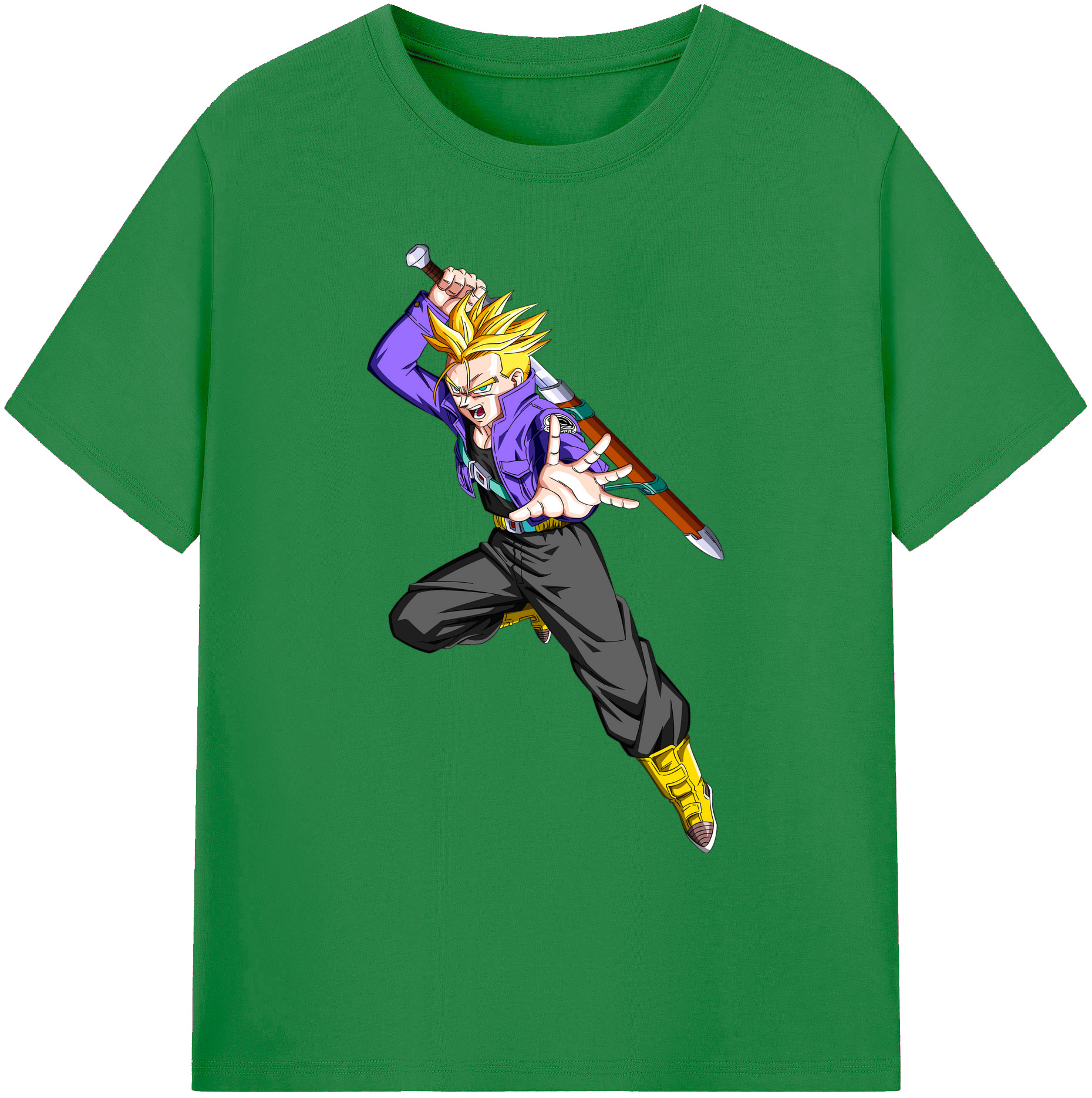 （画像用） ドラゴンボール トランクス（Torankusu）DRAGON BALL Trunks 綿100％ メンズ半袖Tシャツ｜肌触りやわらか＆通気性