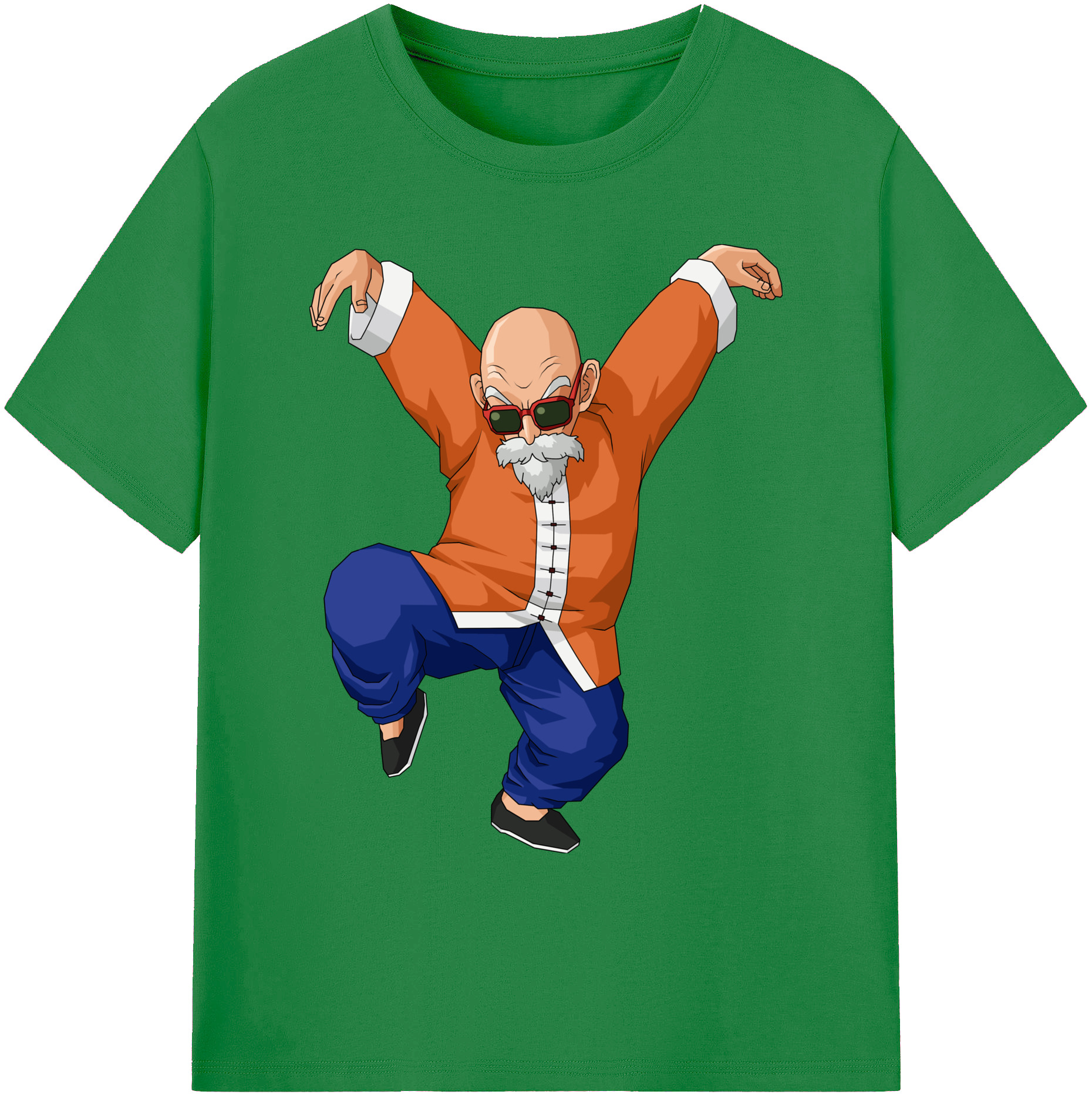 （画像用） ドラゴンボール 亀仙人（かめせんにん） DRAGON BALL Master Roshi Kame Sennin 綿100％ メンズ半袖Tシャツ｜肌触りやわらか＆通気性