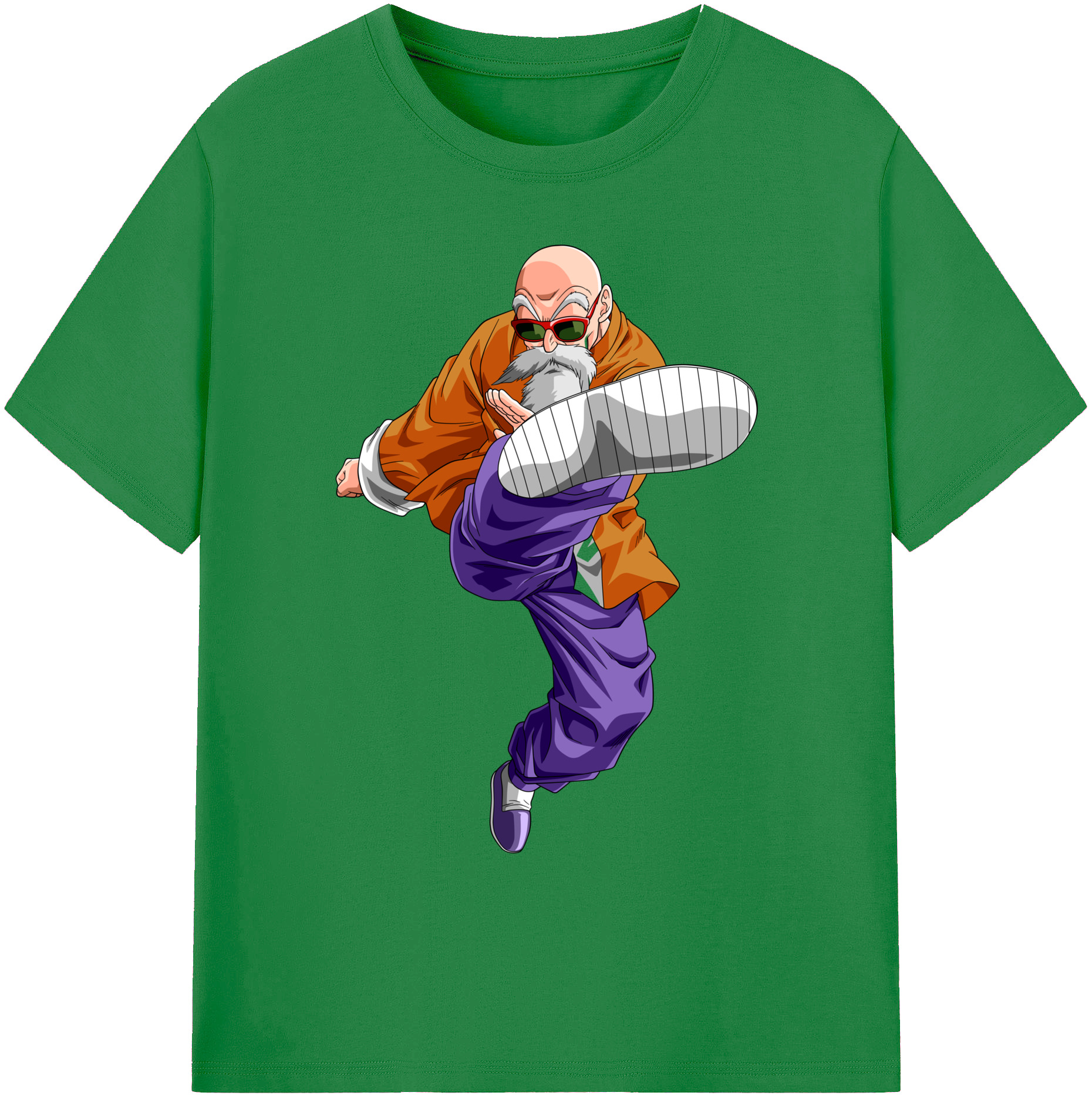 （画像用） ドラゴンボール 亀仙人（かめせんにん） DRAGON BALL Master Roshi Kame Sennin 綿100％ メンズ半袖Tシャツ｜肌触りやわらか＆通気性