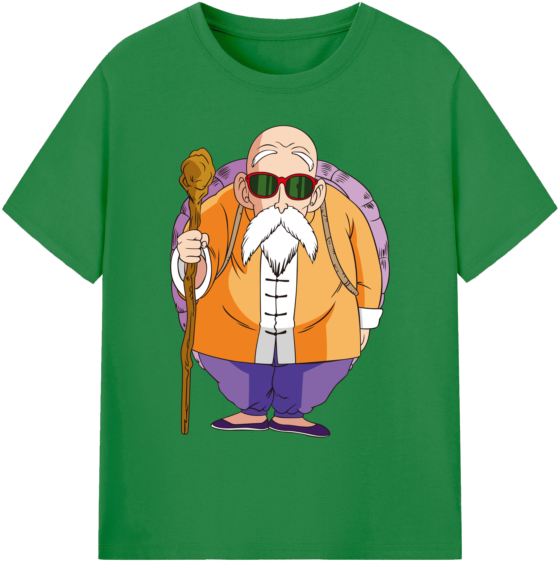 （画像用） ドラゴンボール 亀仙人（かめせんにん） DRAGON BALL Master Roshi Kame Sennin 綿100％ メンズ半袖Tシャツ｜肌触りやわらか＆通気性