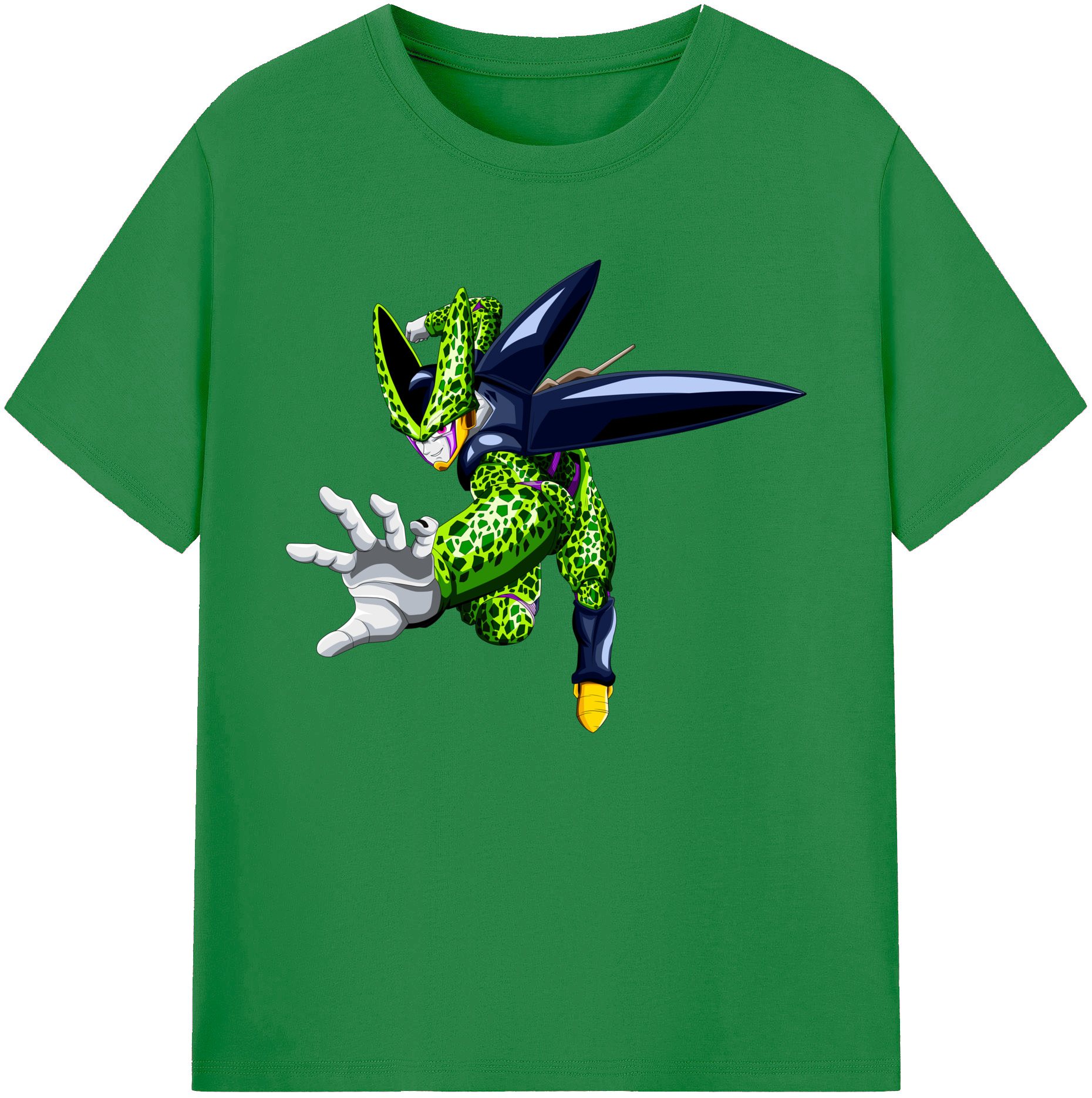 （画像用） ドラゴンボール セル DRAGON BALL Cell 綿100％ メンズ半袖Tシャツ｜肌触りやわらか＆通気性