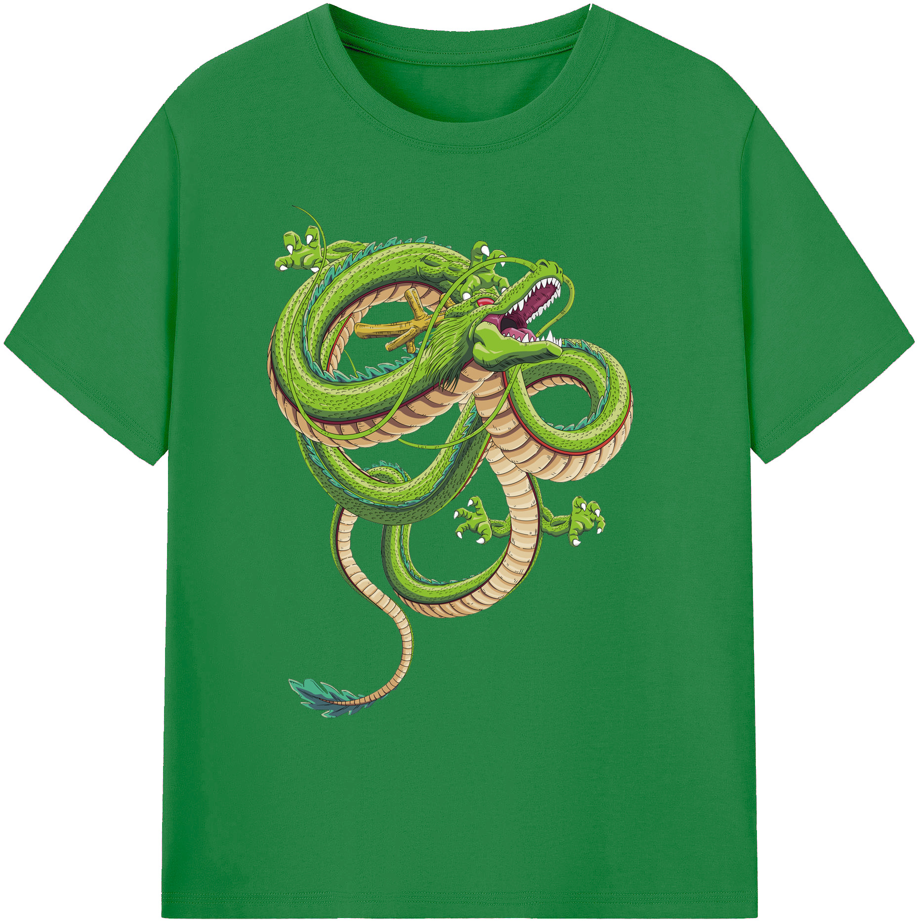 （画像用） ドラゴンボール 神龍 シェンロン DRAGON BALL Shenron 綿100％ メンズ半袖Tシャツ｜肌触りやわらか＆通気性