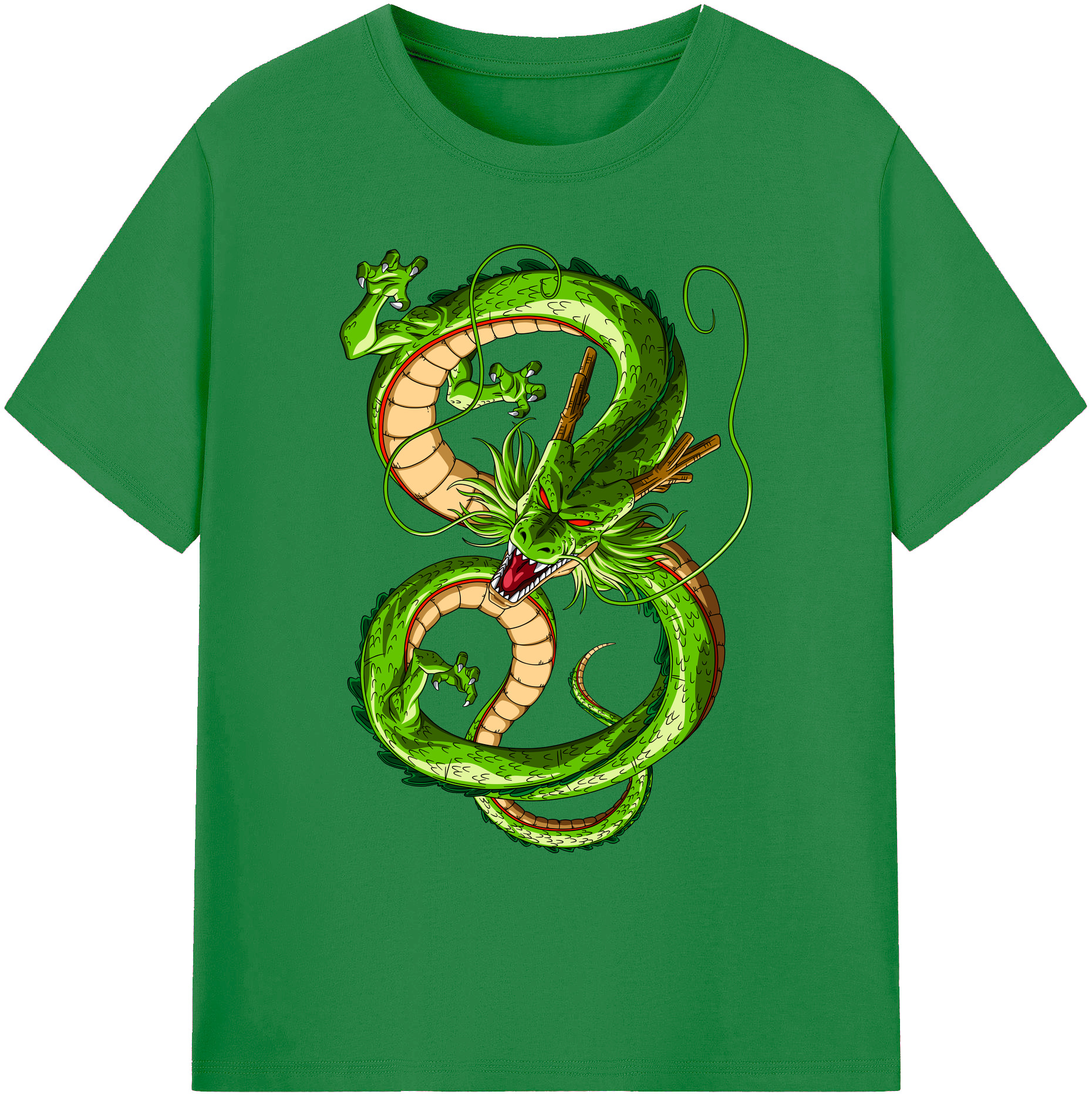 （画像用） ドラゴンボール 神龍 シェンロン DRAGON BALL Shenron 綿100％ メンズ半袖Tシャツ｜肌触りやわらか＆通気性