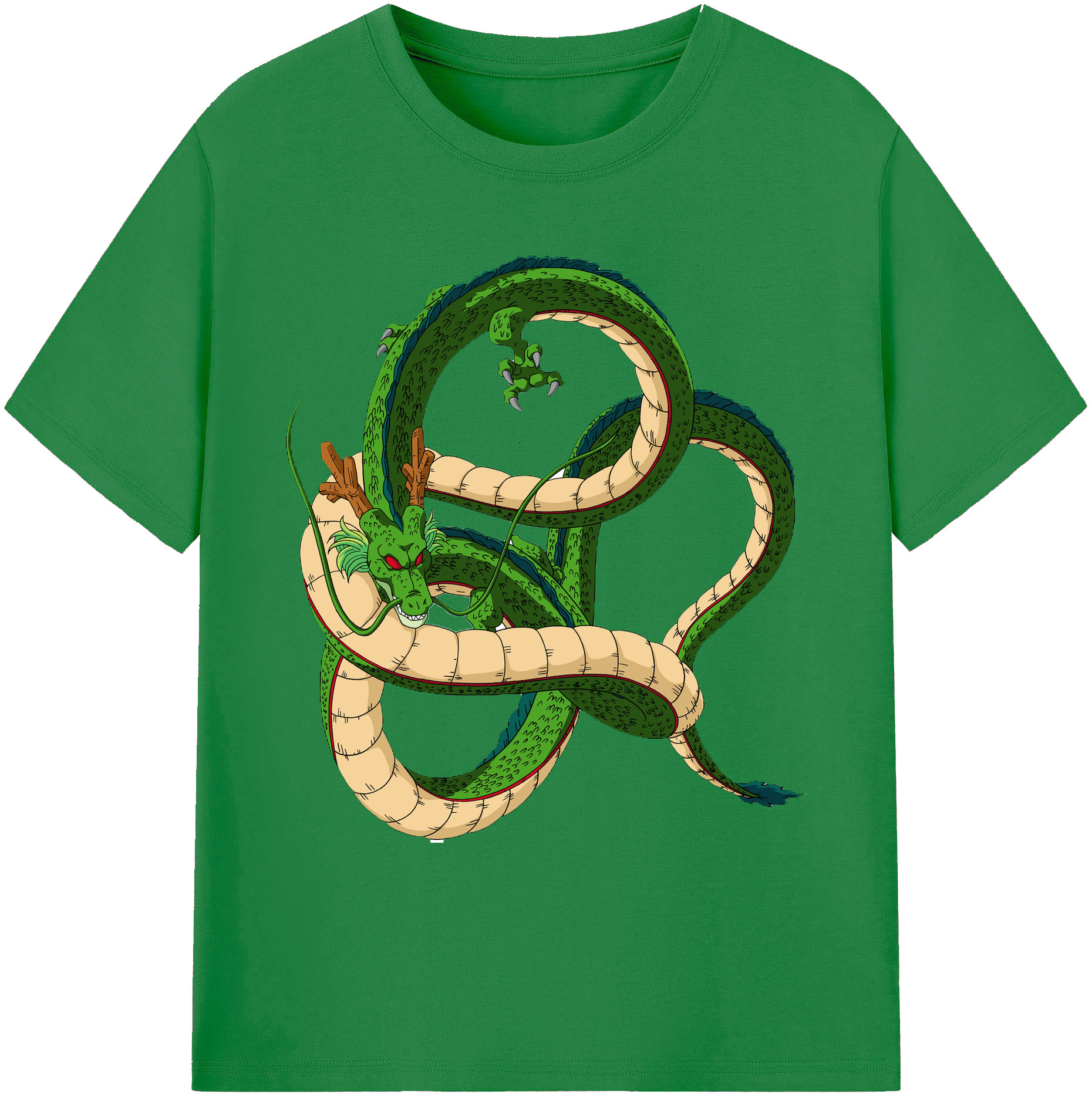 （画像用） ドラゴンボール 神龍 シェンロン DRAGON BALL Shenron 綿100％ メンズ半袖Tシャツ｜肌触りやわらか＆通気性