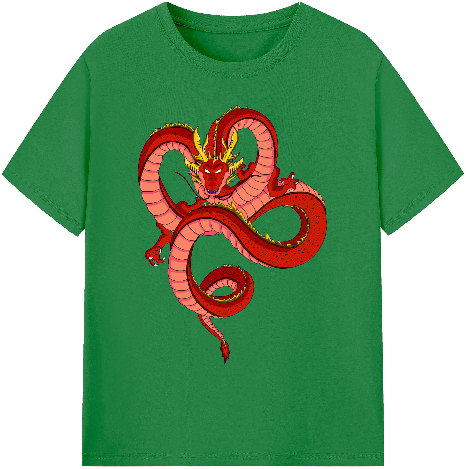 （画像用） ドラゴンボール 神龍 シェンロン DRAGON BALL Shenron 綿100％ メンズ半袖Tシャツ｜肌触りやわらか＆通気性