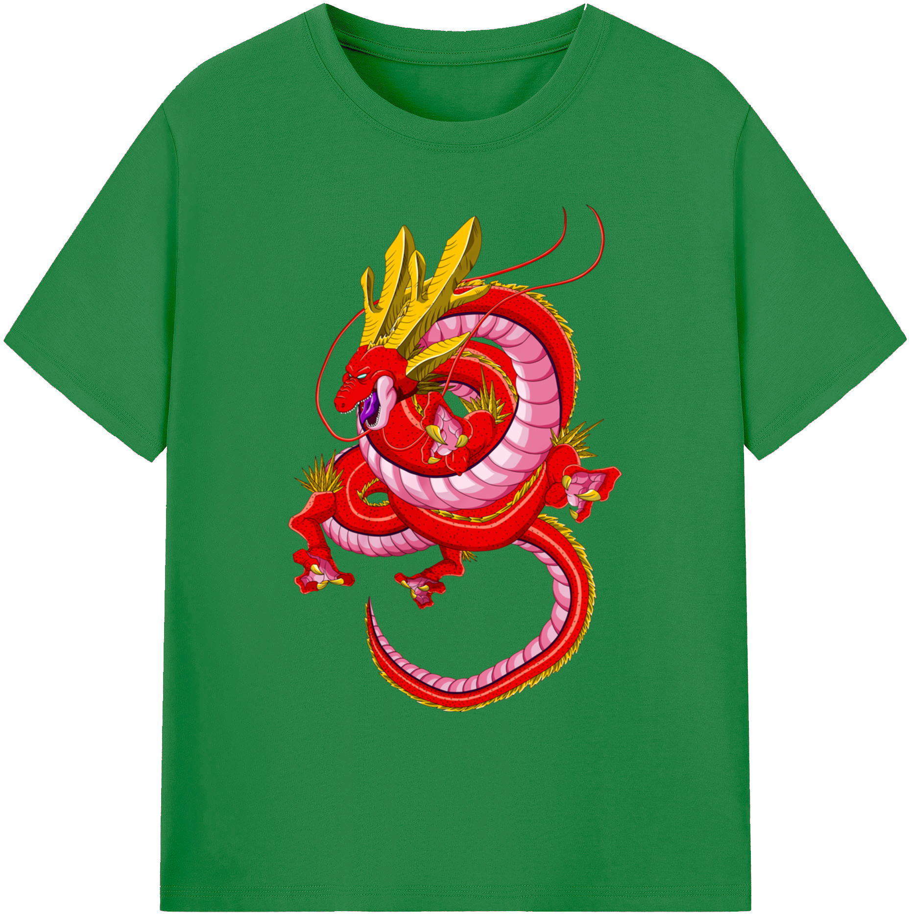 （画像用） ドラゴンボール 神龍 シェンロン DRAGON BALL Shenron 綿100％ メンズ半袖Tシャツ｜肌触りやわらか＆通気性