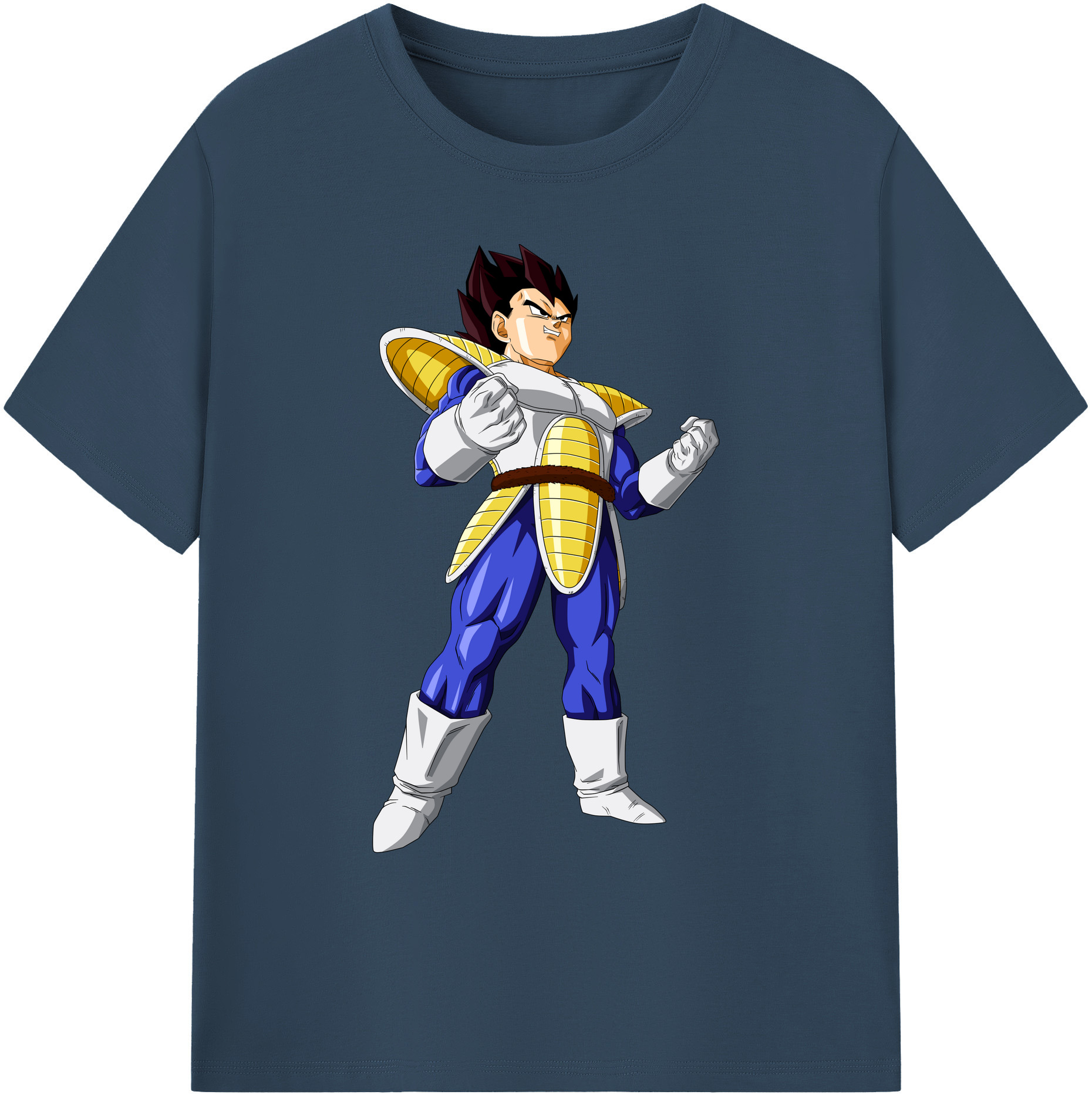 （画像用） ドラゴンボール ベジータ四世（Bejīta Yonsei）DRAGON BALL Vegeta IV 綿100％ メンズ半袖Tシャツ｜肌触りやわらか＆通気性