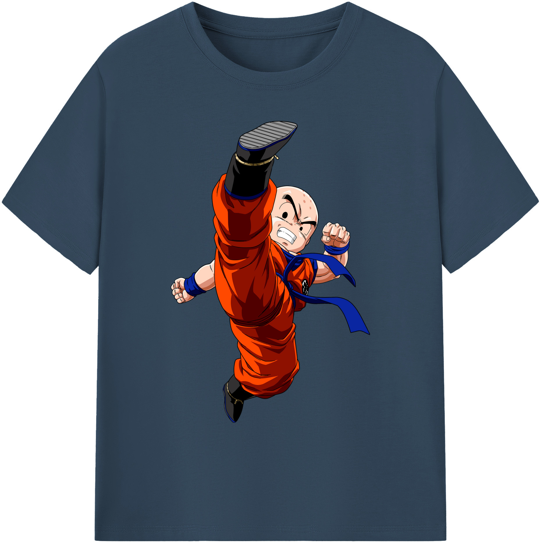 （画像用） ドラゴンボール クリリン DRAGON BALL krillin 綿100％ メンズ半袖Tシャツ｜肌触りやわらか＆通気性