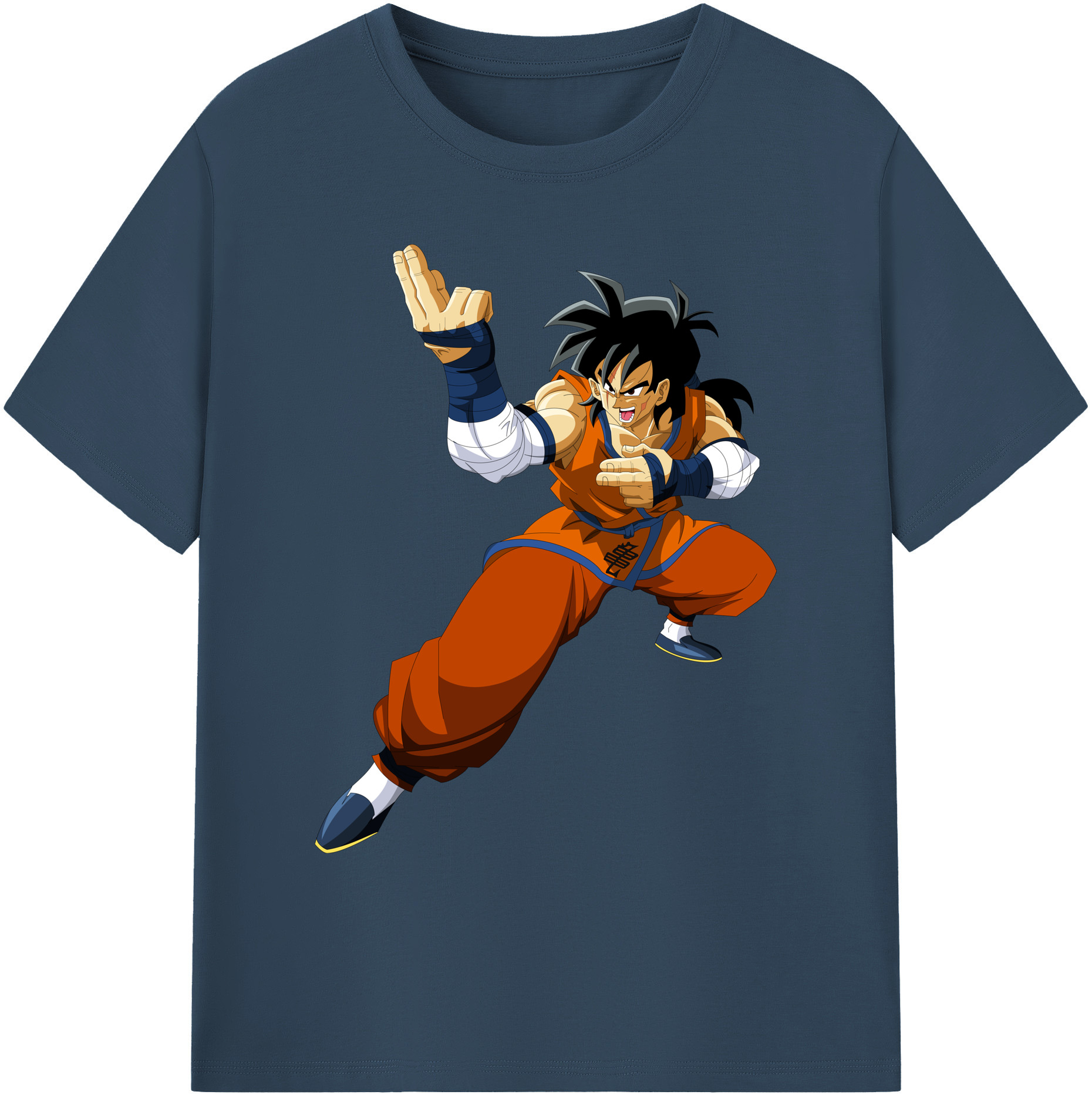 （画像用） ドラゴンボール ヤムチャ DRAGON BALL Yamcha 綿100％ メンズ半袖Tシャツ｜肌触りやわらか＆通気性