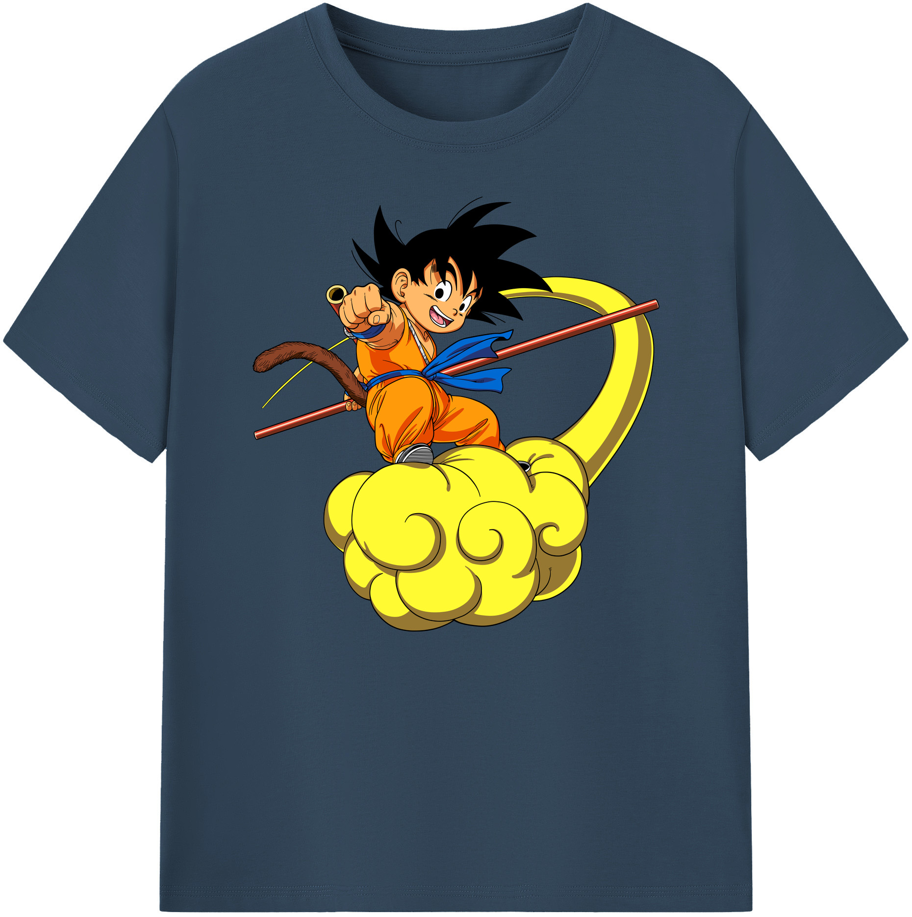 （画像用） ドラゴンボール 孫悟空（そん ごくう）Son Goku カカロット DRAGON BALL Kakarotto 綿100％ メンズ半袖Tシャツ｜肌触りやわらか＆通気性