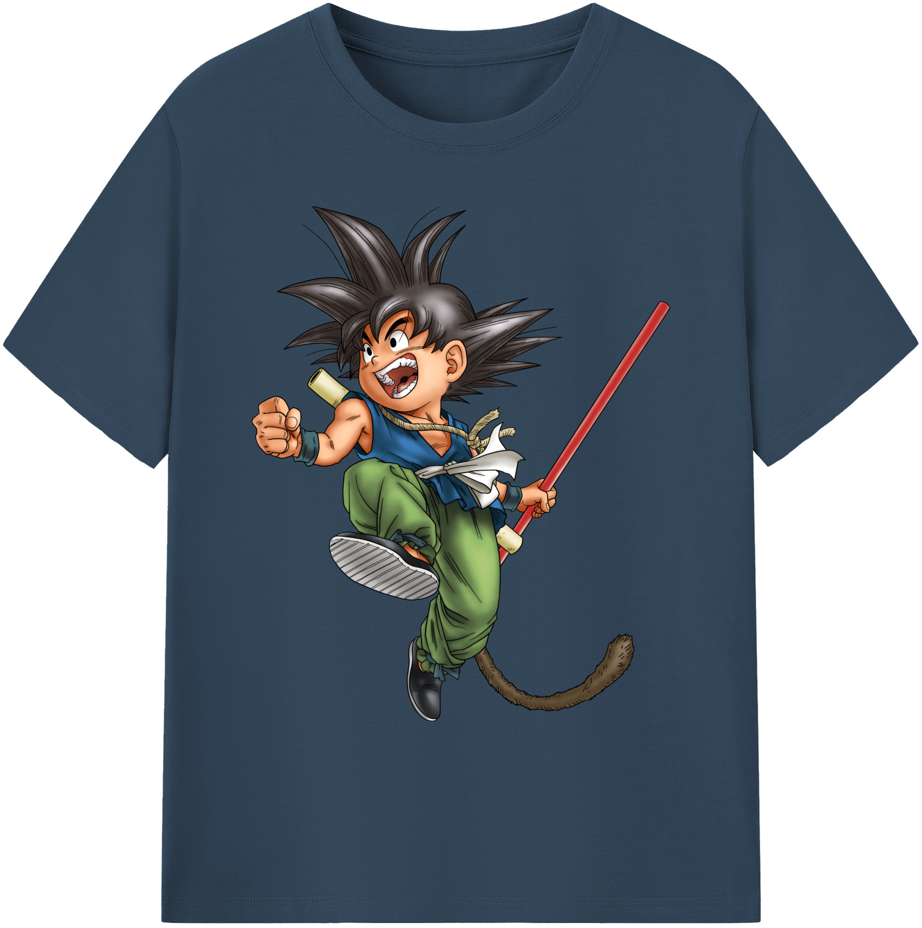 （画像用） ドラゴンボール 孫悟空（そん ごくう）Son Goku カカロット DRAGON BALL Kakarotto 綿100％ メンズ半袖Tシャツ｜肌触りやわらか＆通気性