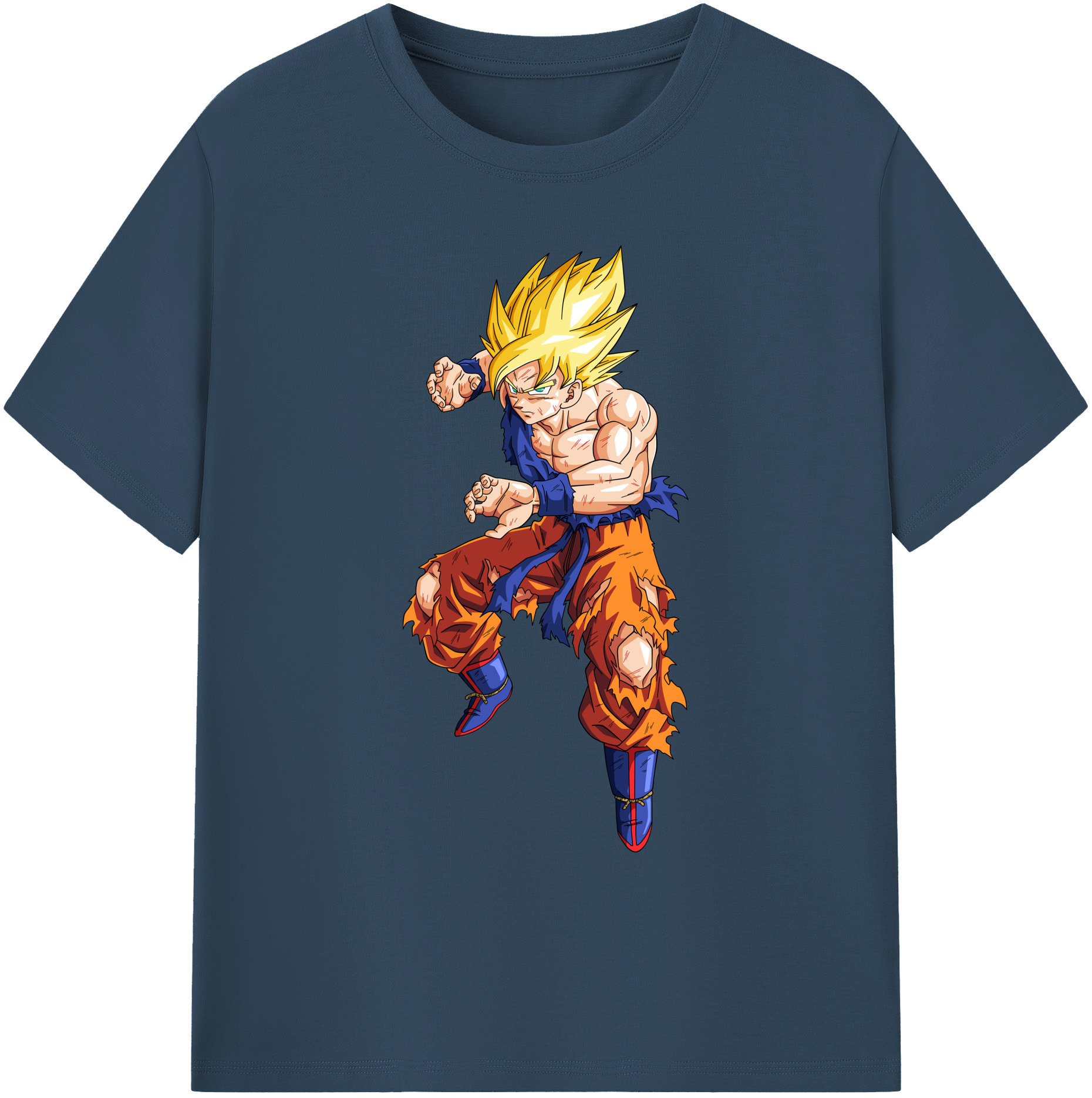 （画像用） ドラゴンボール 孫悟空（そん ごくう）Son Goku カカロット DRAGON BALL Kakarotto 綿100％ メンズ半袖Tシャツ｜肌触りやわらか＆通気性