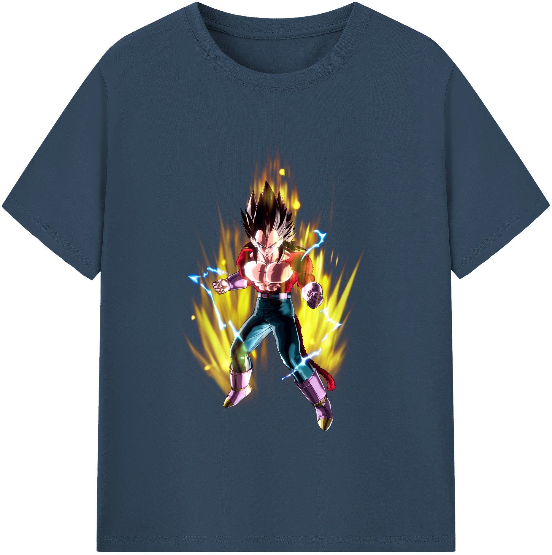 （画像用） ドラゴンボール ベジータ四世（Bejīta Yonsei）DRAGON BALL Vegeta IV 綿100％ メンズ半袖Tシャツ｜肌触りやわらか＆通気性