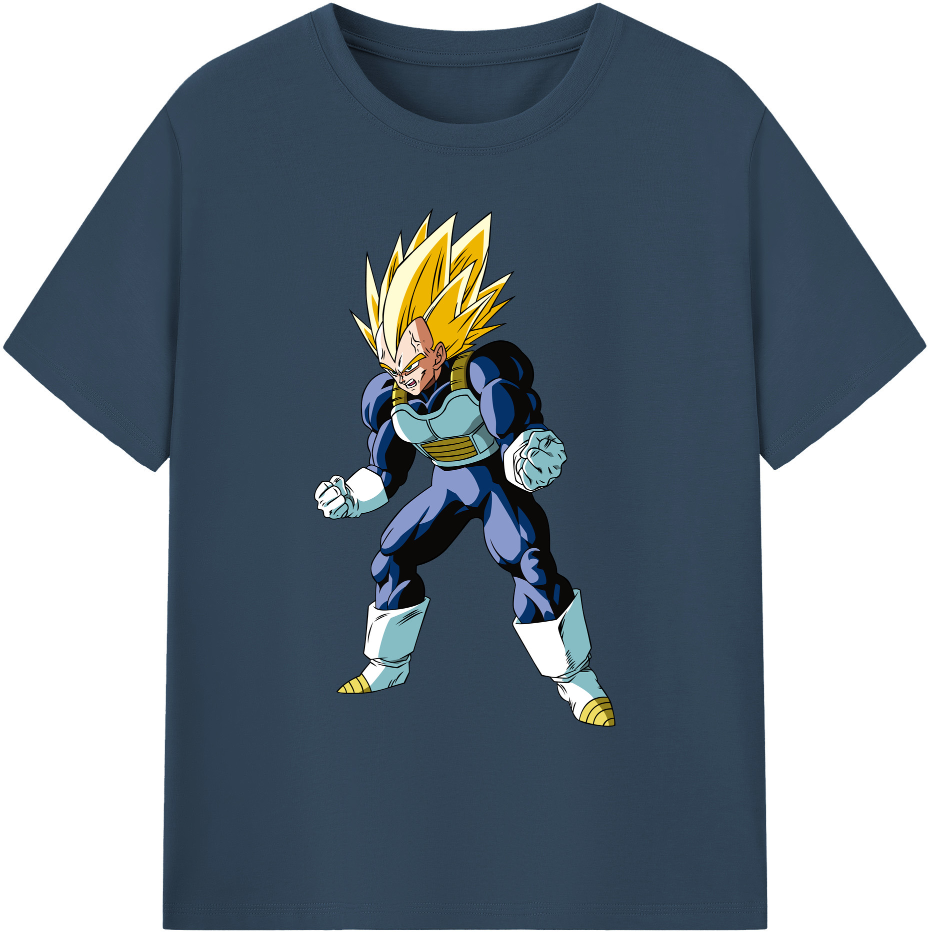 （画像用） ドラゴンボール ベジータ四世（Bejīta Yonsei）DRAGON BALL Vegeta IV 綿100％ メンズ半袖Tシャツ｜肌触りやわらか＆通気性