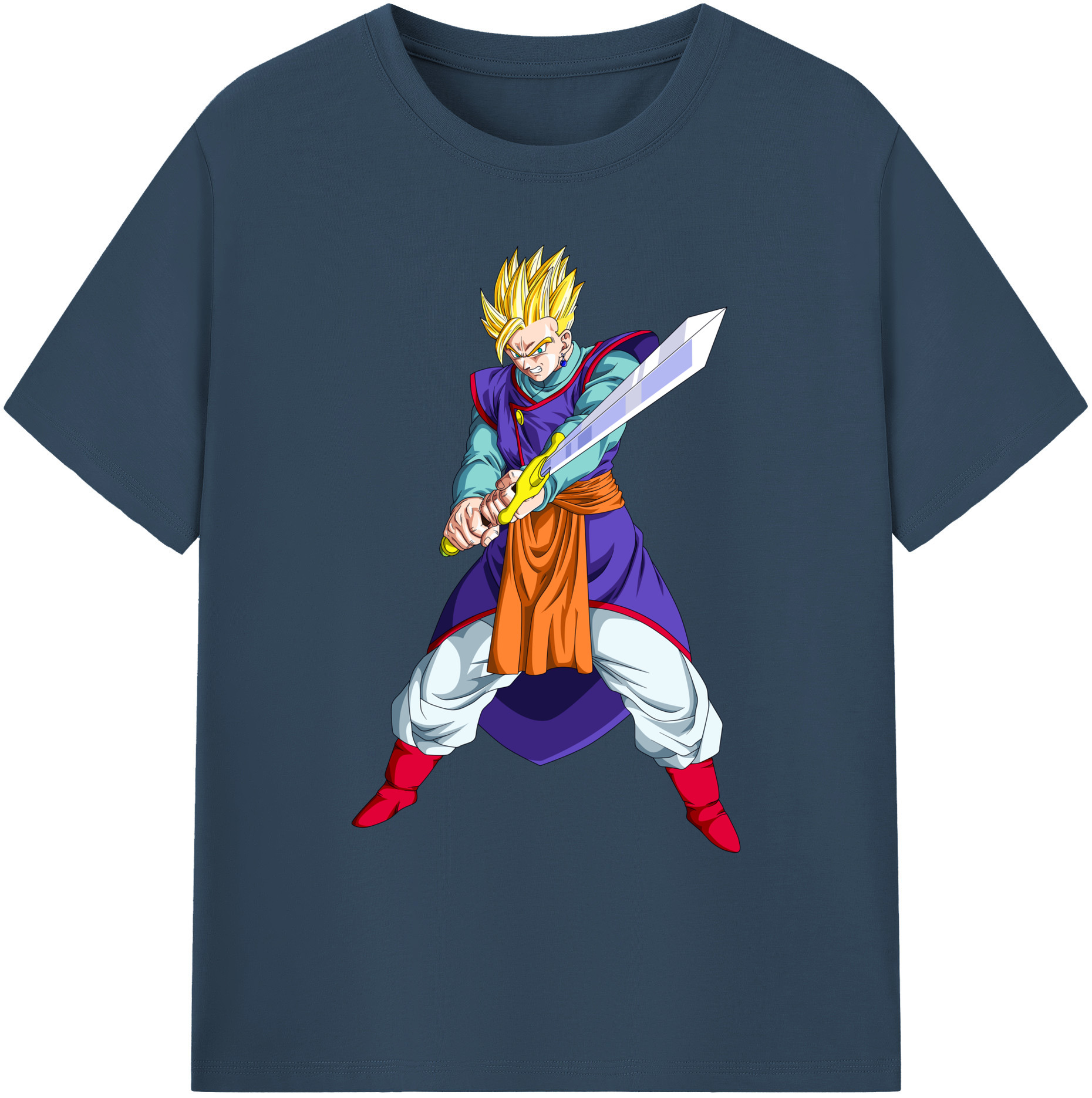（画像用） ドラゴンボール 孫 悟飯（そんごはん）DRAGON BALL Son Gohan 綿100％ メンズ半袖Tシャツ｜肌触りやわらか＆通気性