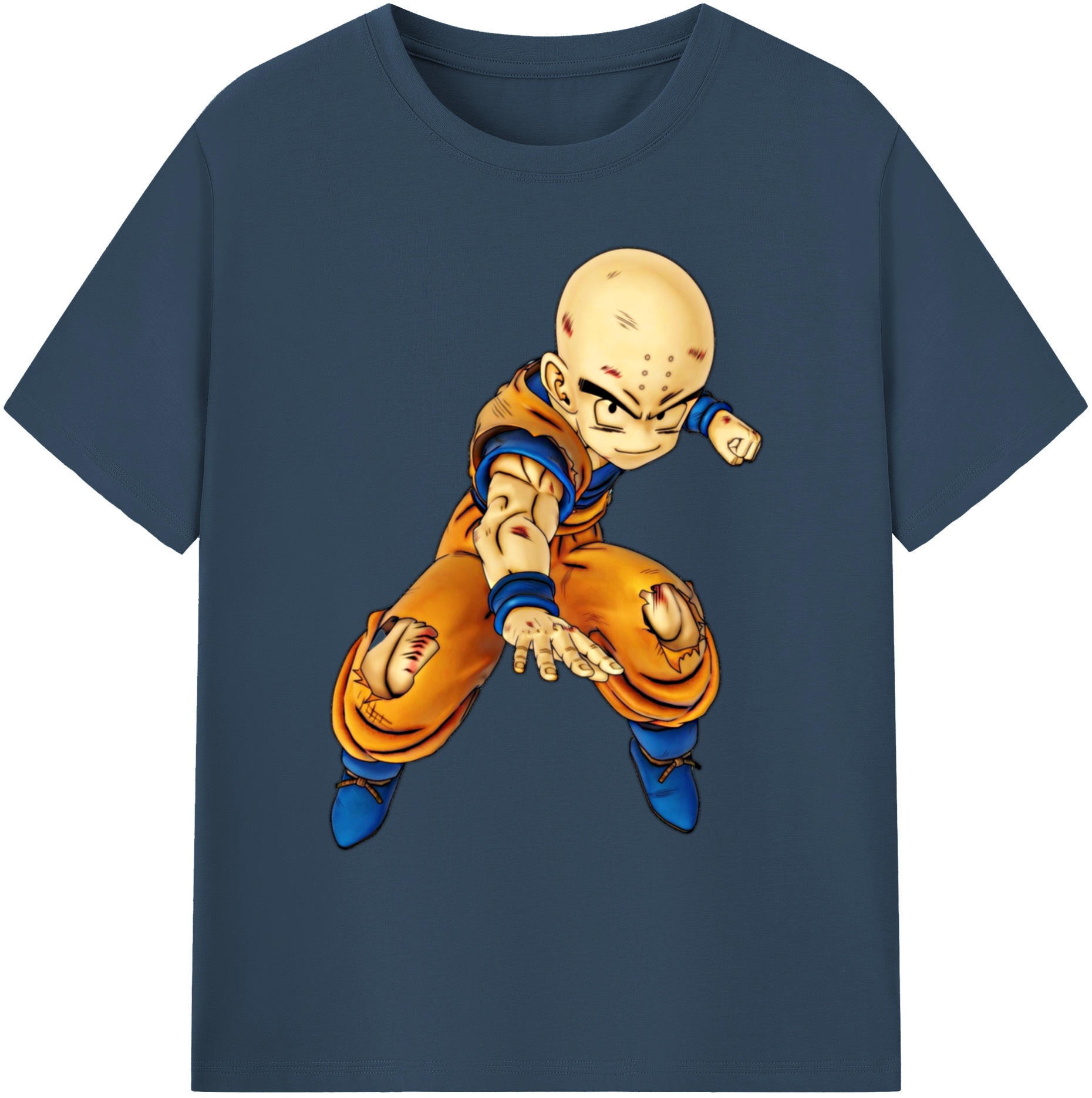 （画像用） ドラゴンボール クリリン DRAGON BALL krillin 綿100％ メンズ半袖Tシャツ｜肌触りやわらか＆通気性