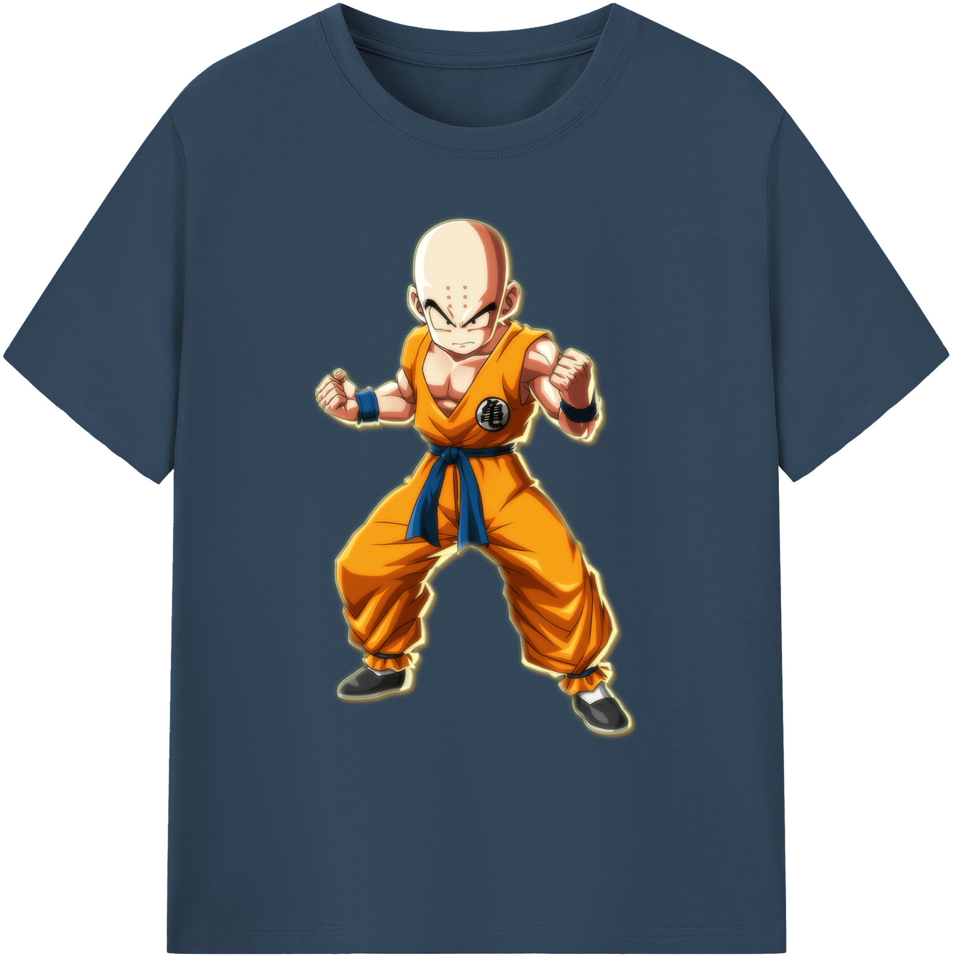 （画像用） ドラゴンボール クリリン DRAGON BALL krillin 綿100％ メンズ半袖Tシャツ｜肌触りやわらか＆通気性
