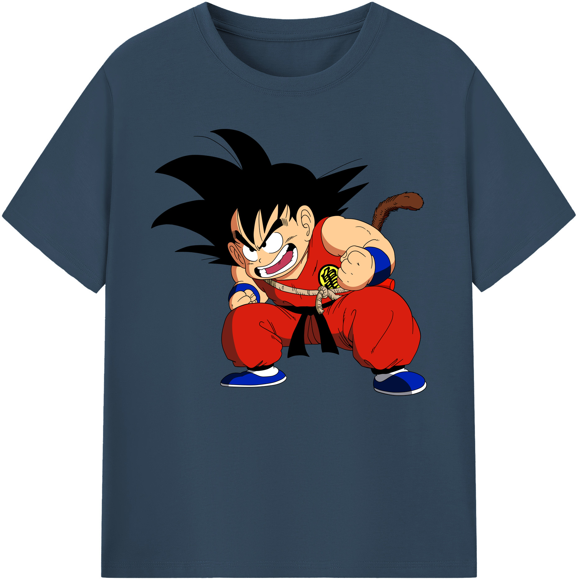 （画像用） ドラゴンボール 孫悟空（そん ごくう）Son Goku カカロット DRAGON BALL Kakarotto 綿100％ メンズ半袖Tシャツ｜肌触りやわらか＆通気性