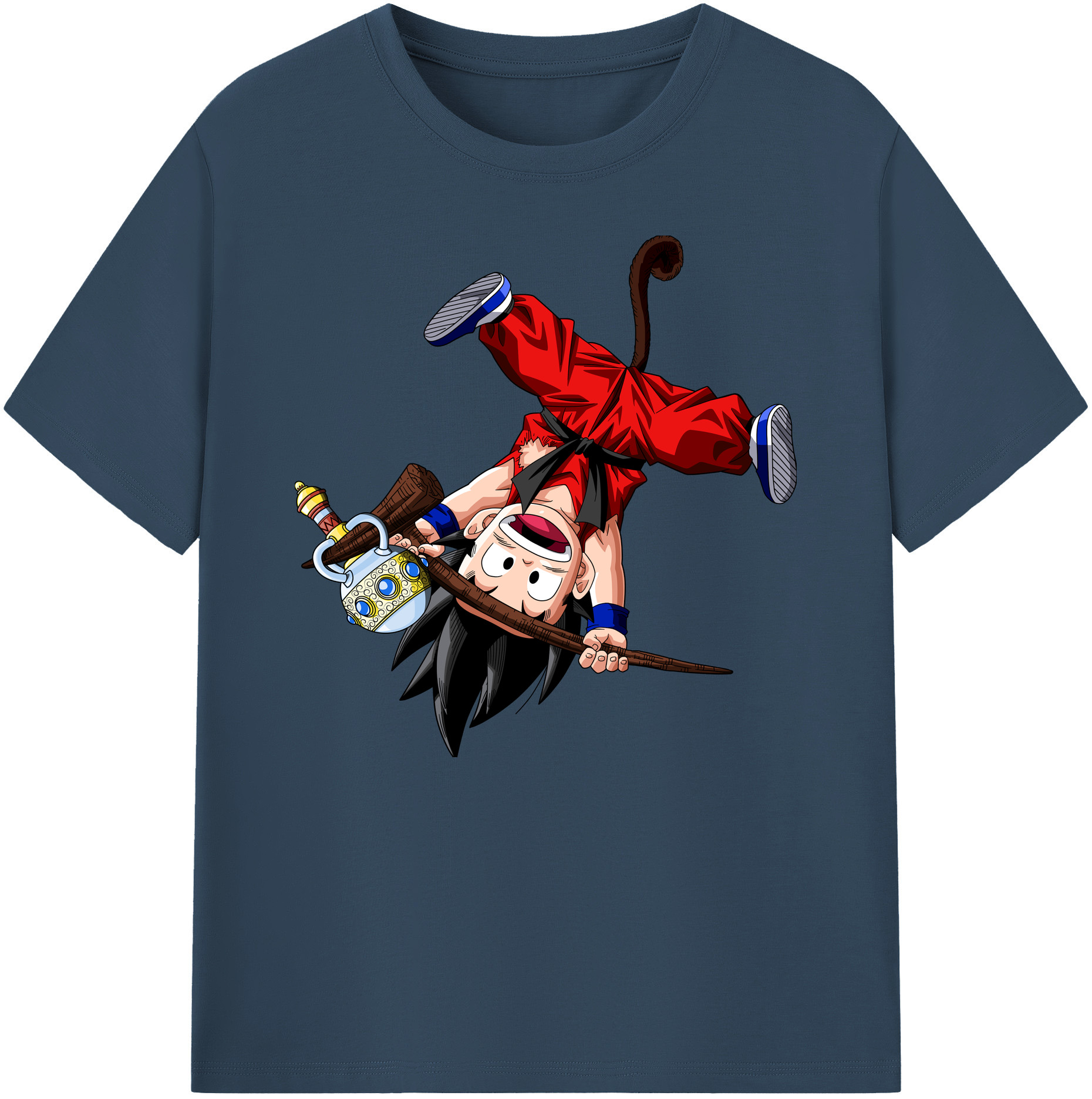 （画像用） ドラゴンボール 孫悟空（そん ごくう）Son Goku カカロット DRAGON BALL Kakarotto 綿100％ メンズ半袖Tシャツ｜肌触りやわらか＆通気性