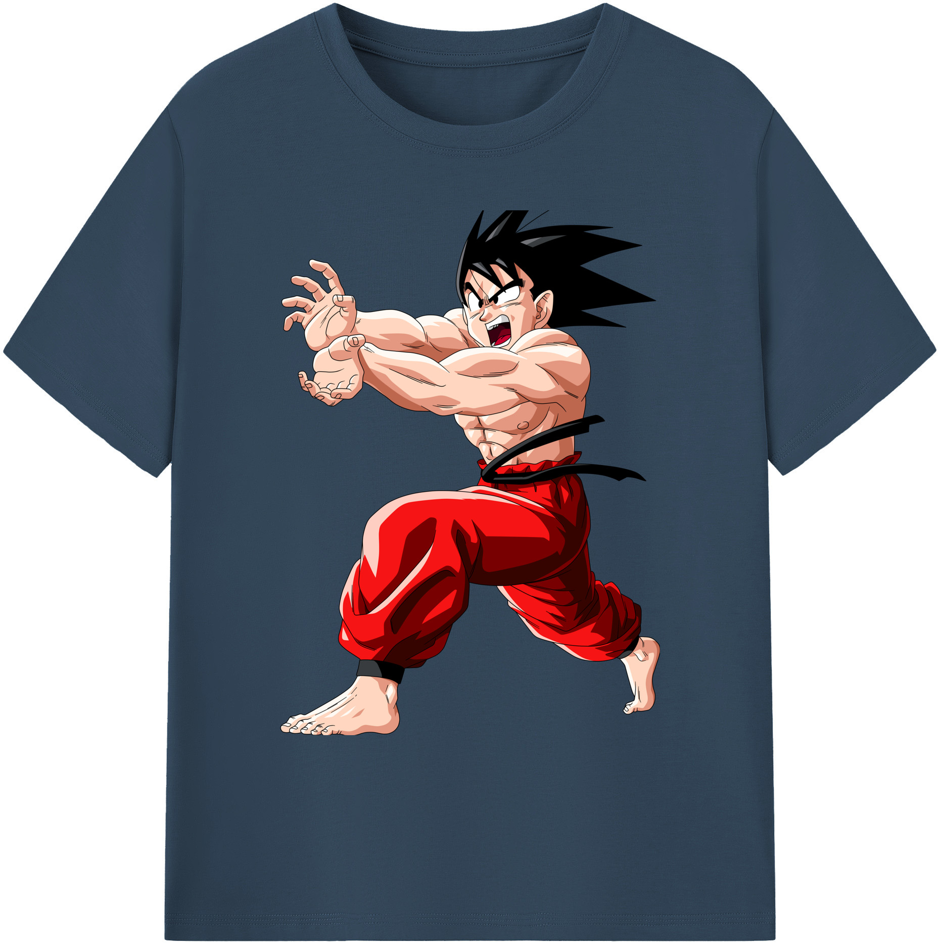 （画像用） ドラゴンボール 孫悟空（そん ごくう）Son Goku カカロット DRAGON BALL Kakarotto 綿100％ メンズ半袖Tシャツ｜肌触りやわらか＆通気性