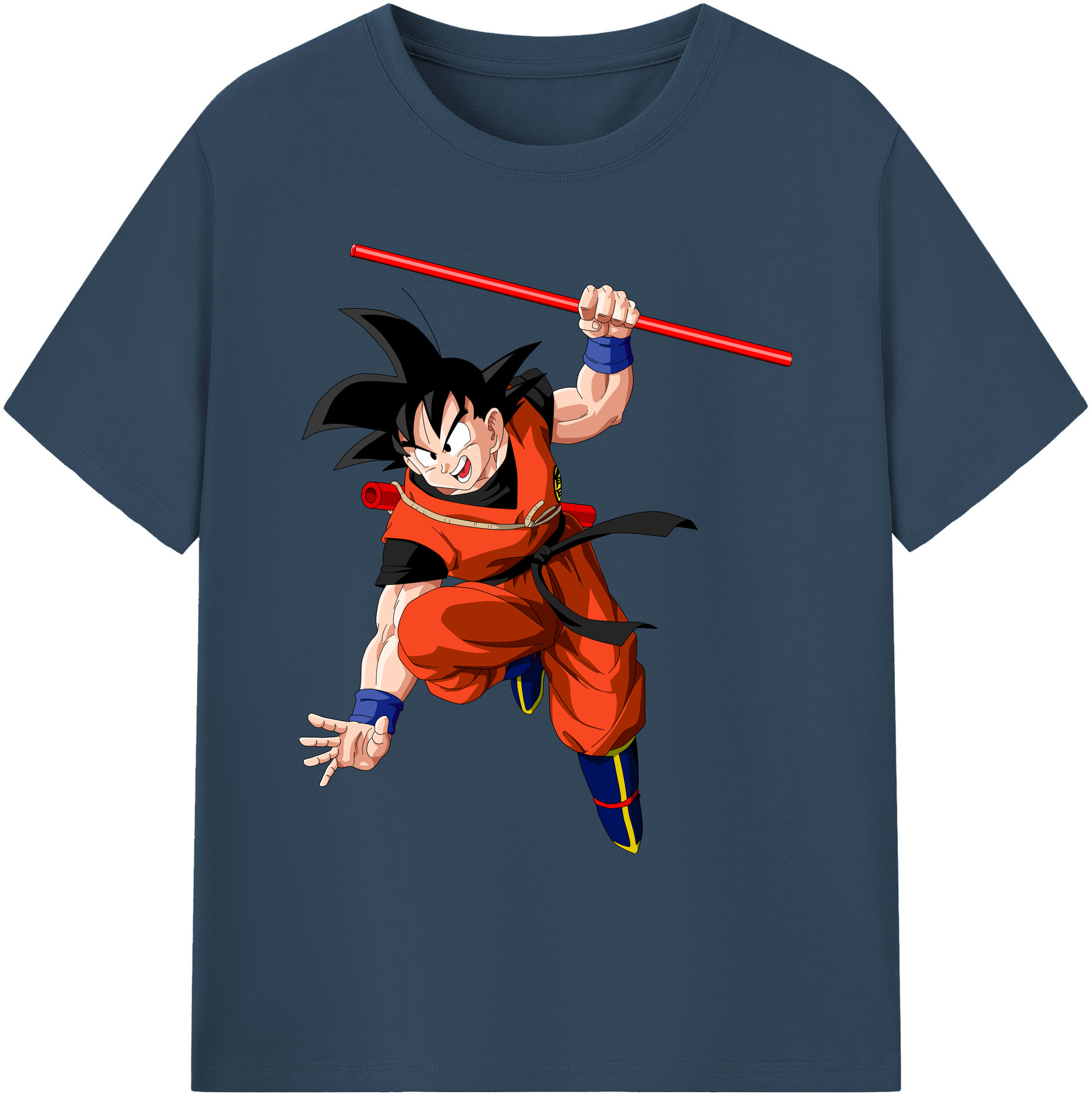 （画像用） ドラゴンボール 孫悟空（そん ごくう）Son Goku カカロット DRAGON BALL Kakarotto 綿100％ メンズ半袖Tシャツ｜肌触りやわらか＆通気性