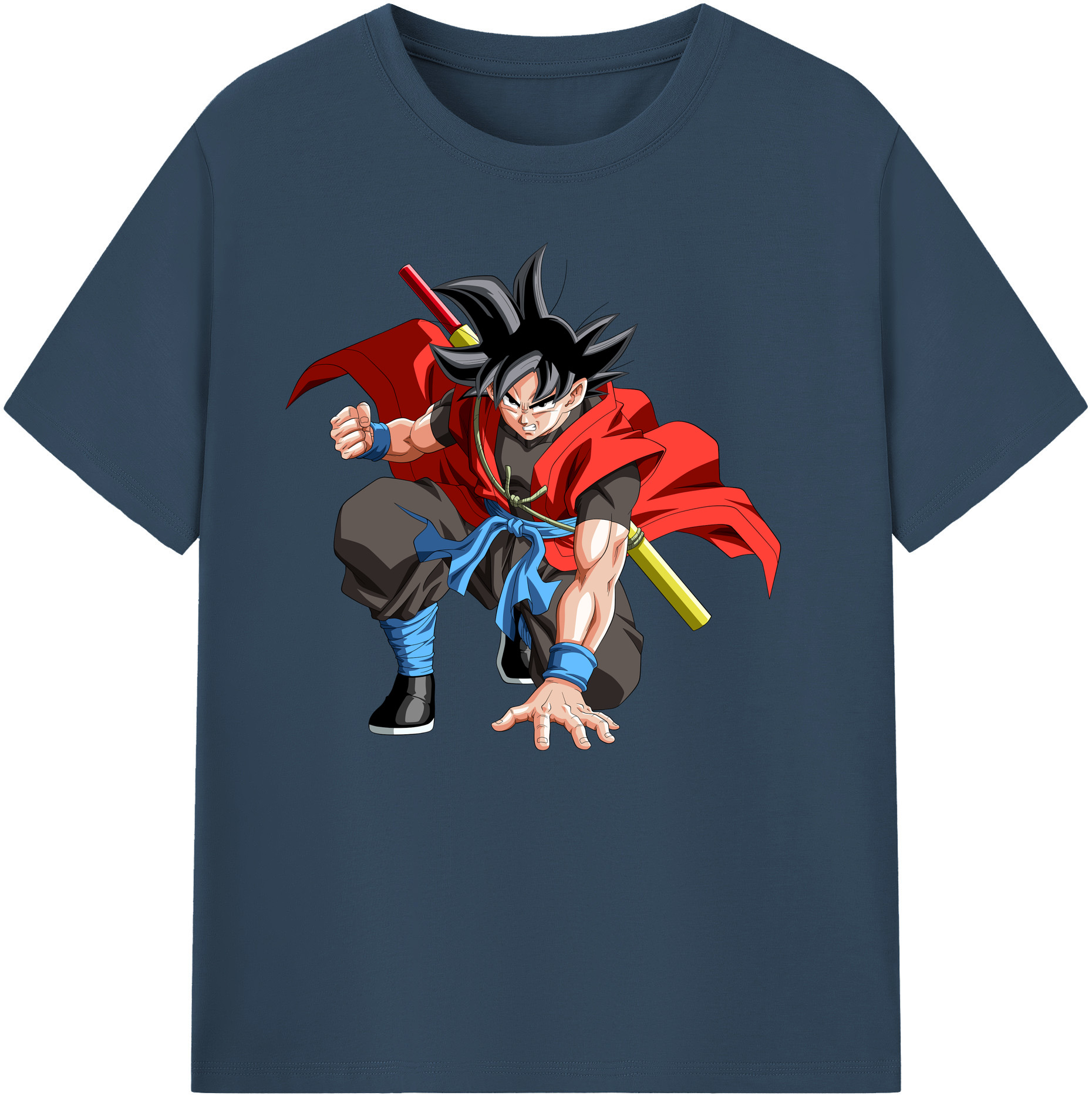 （画像用） ドラゴンボール 孫悟空（そん ごくう）Son Goku カカロット DRAGON BALL Kakarotto 綿100％ メンズ半袖Tシャツ｜肌触りやわらか＆通気性
