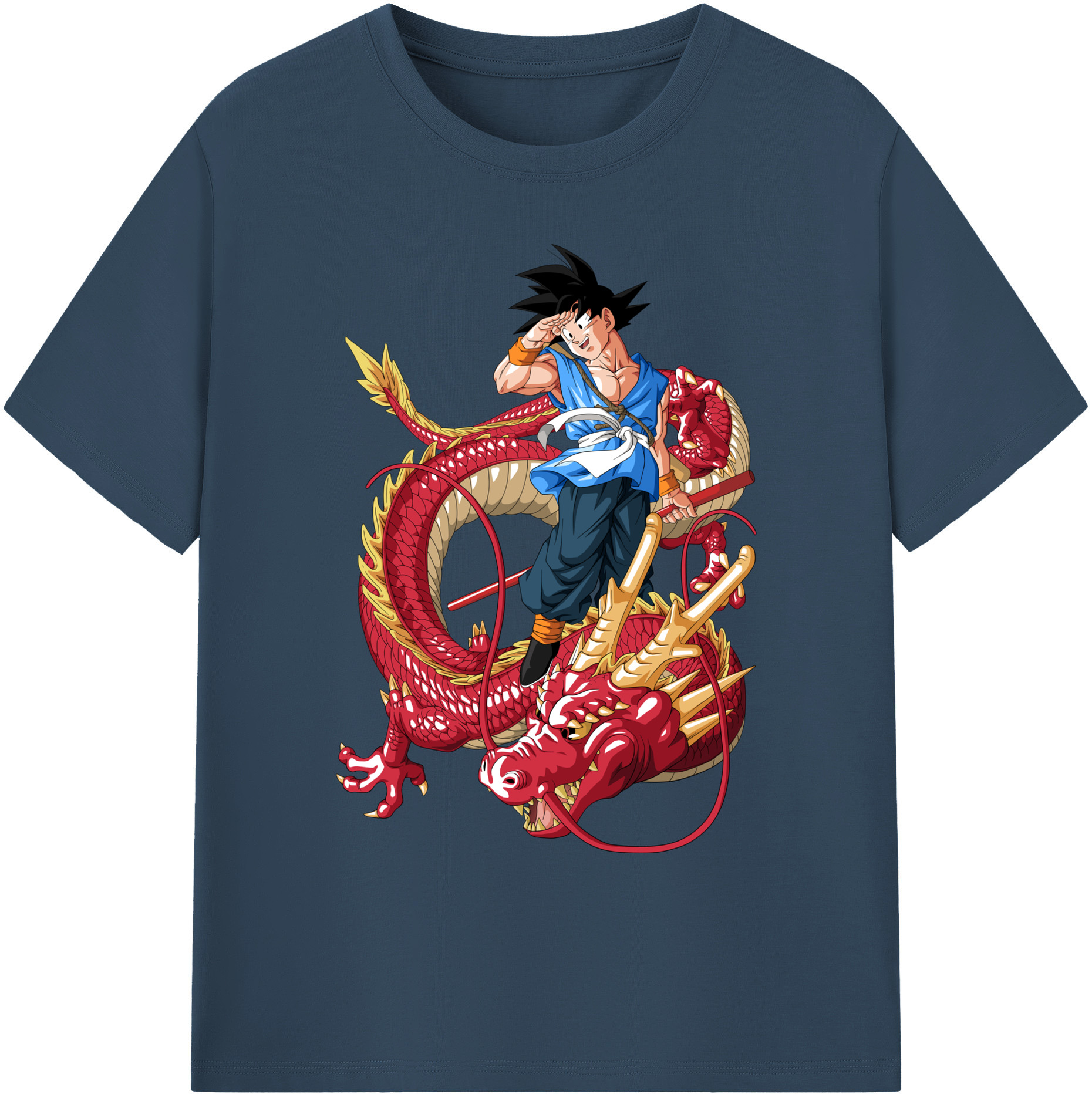 （画像用） ドラゴンボール 孫悟空（そん ごくう）Son Goku カカロット DRAGON BALL Kakarotto 綿100％ メンズ半袖Tシャツ｜肌触りやわらか＆通気性